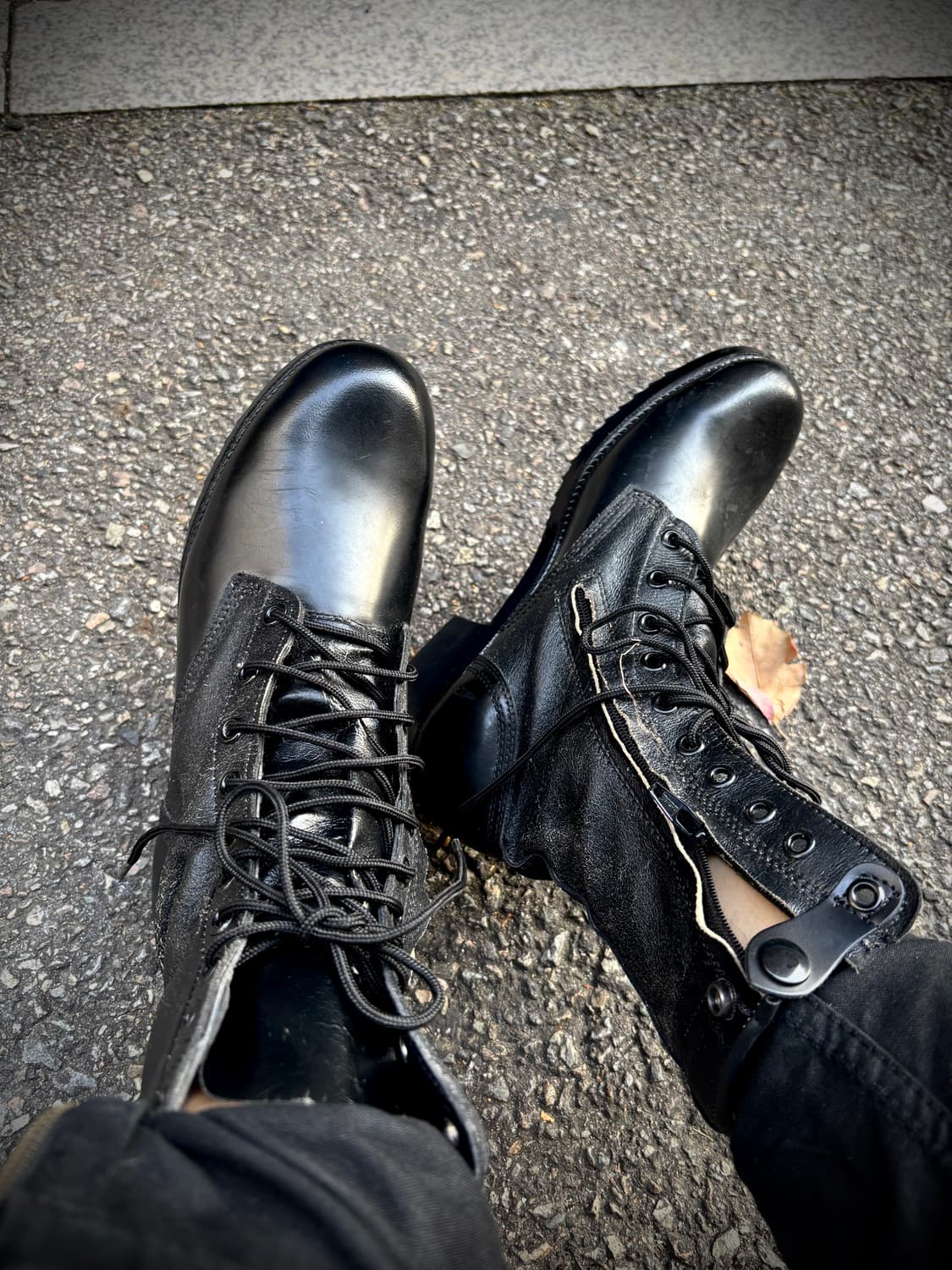 VKEI Chic Glossy High Zip Detail Boots 상품이미지5