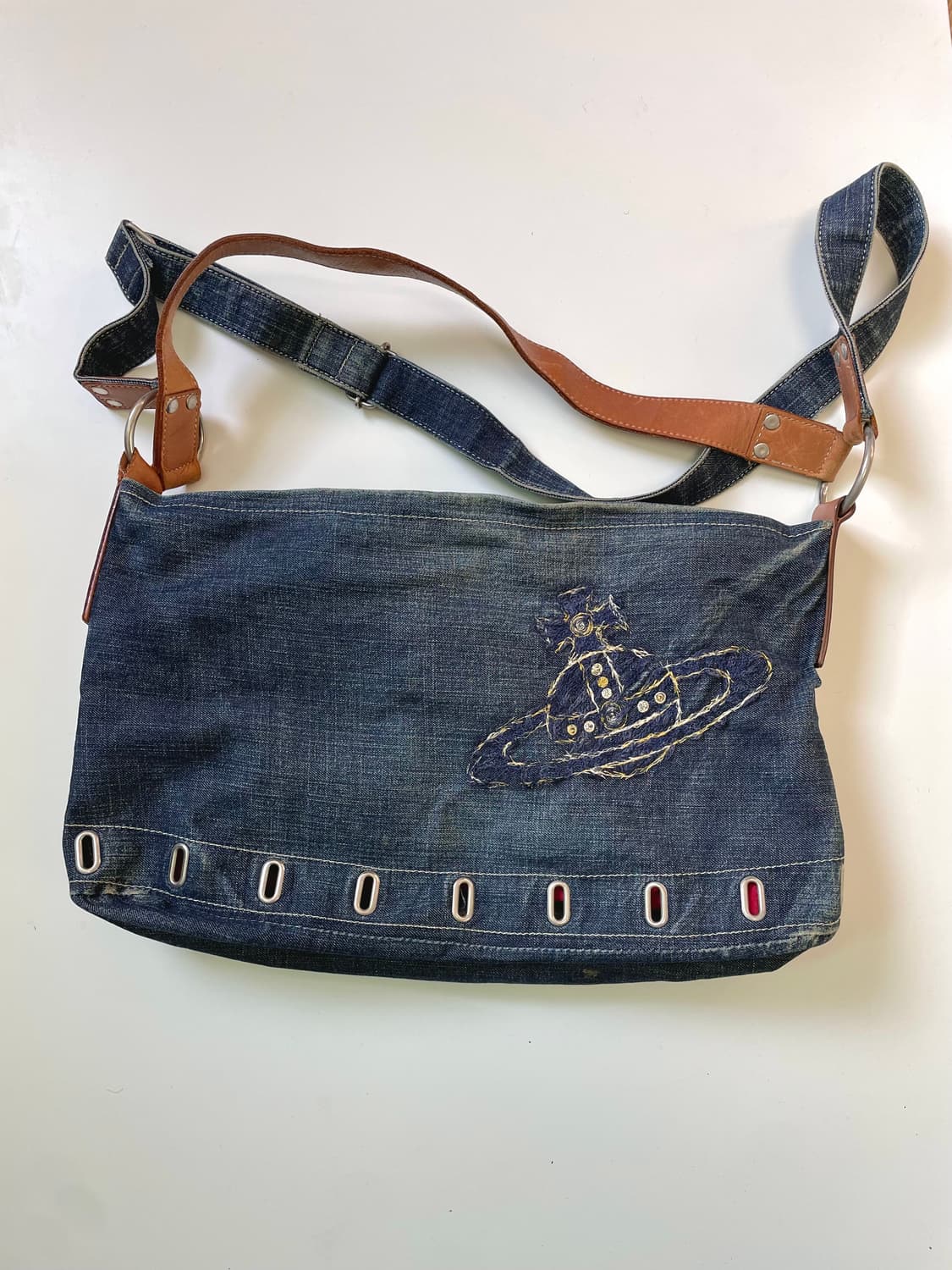 90s 비비안웨스트우드 데님 크로스백 상품이미지1