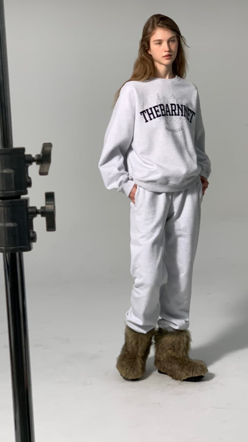 더바넷 Saariselka Logo Sweat Shirt Grey 상품이미지4