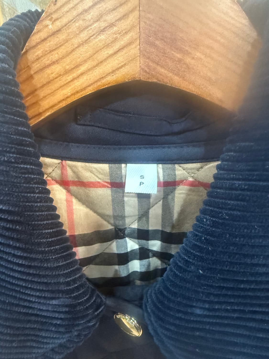 66 정품 버버리 코듀로이 칼라 다이아몬드 퀄팅자켓 팝니다 상품이미지2