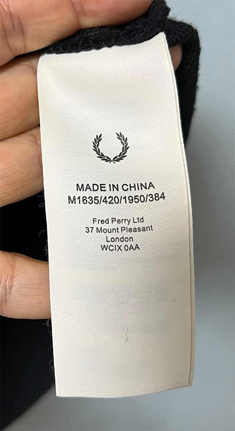 프레드페리 남자 맨투맨 추동 캐주얼 블랙 L 100  상품이미지4