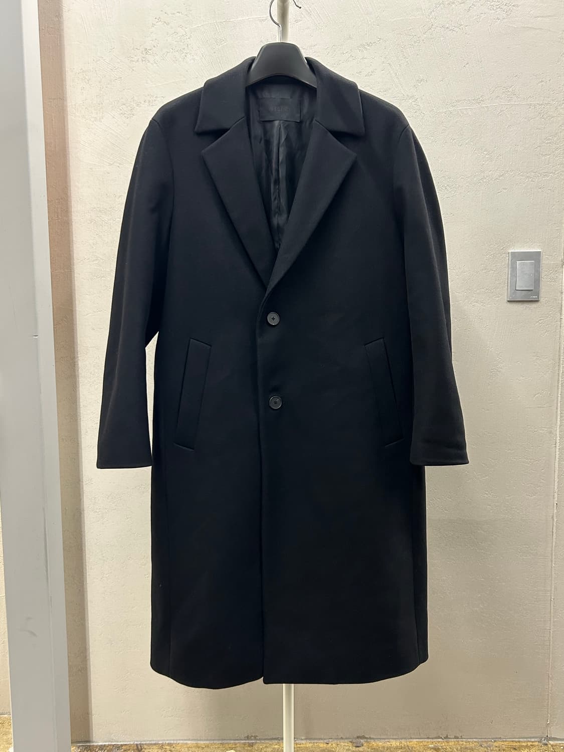 INSILENCE (인사일런스) 블랙 싱글 코트 상품이미지2