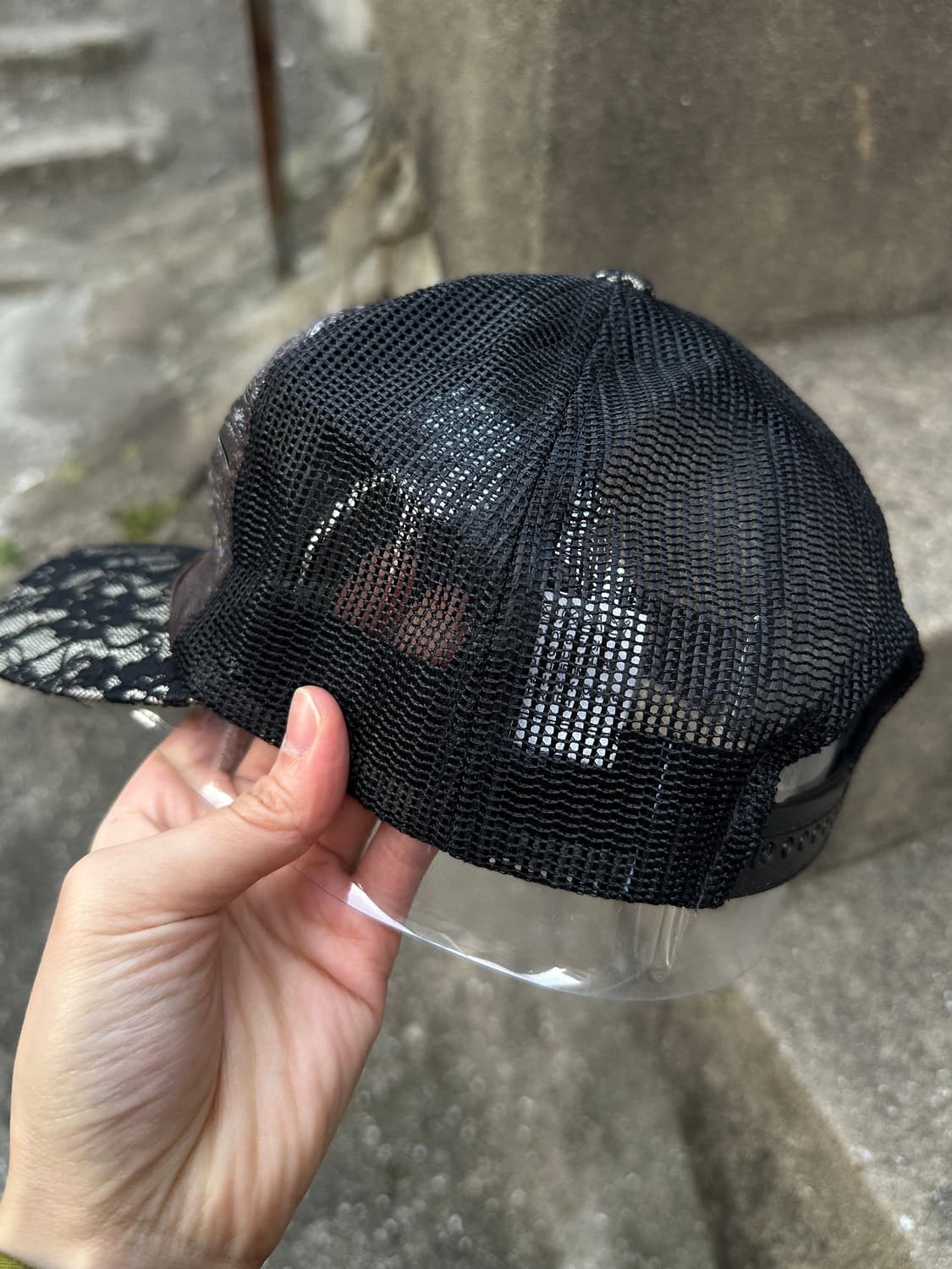 Flower embroidered leather trucker 상품이미지3