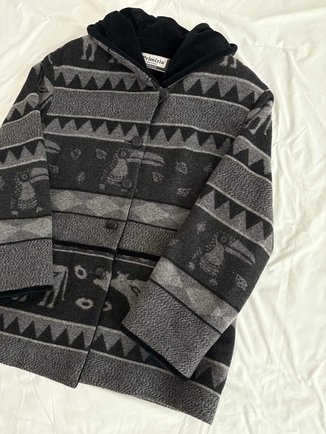 SALE) vintage patterned hoodie coat 상품이미지2