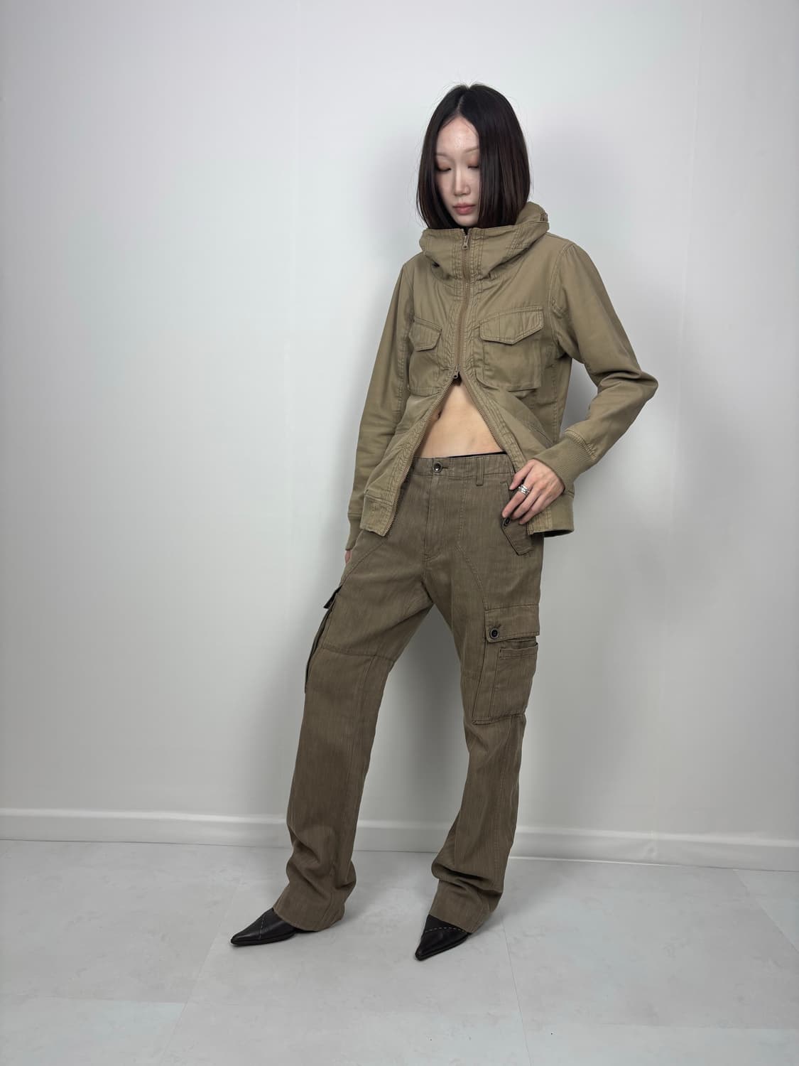 KHAKI BROWN CARGO PANTS 상품이미지5
