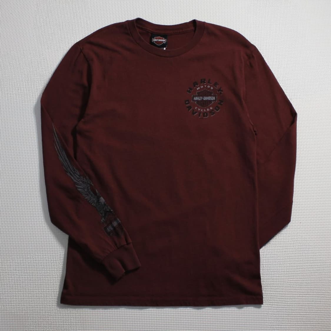 Harley-Davidson 할리 데이비슨 버건디 퀘벡 베캉쿠르 롱슬리브 상품이미지2