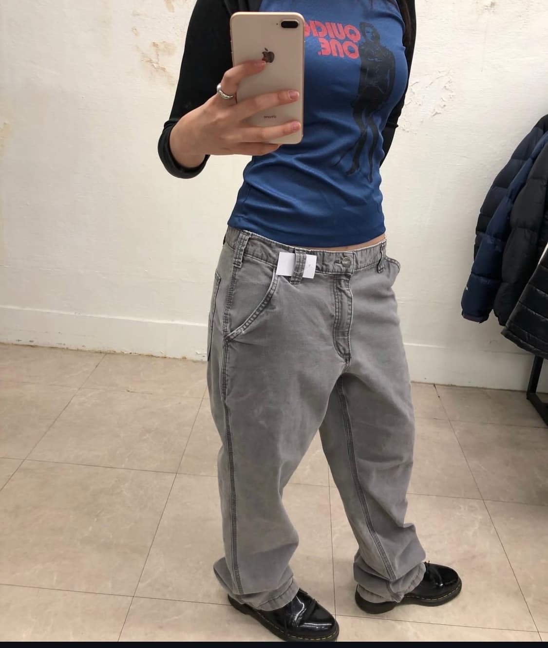 여성 추천 사이즈!! 칼하트 빈티지 그레이 싱글니 카펜터 팬츠 상품이미지2