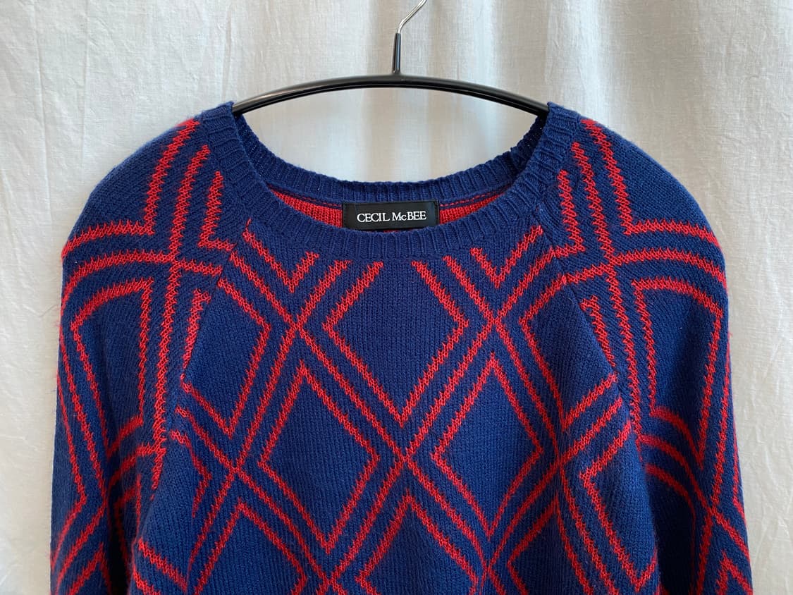 CECIL MCBEE 패턴 니트(M-L) 상품이미지4