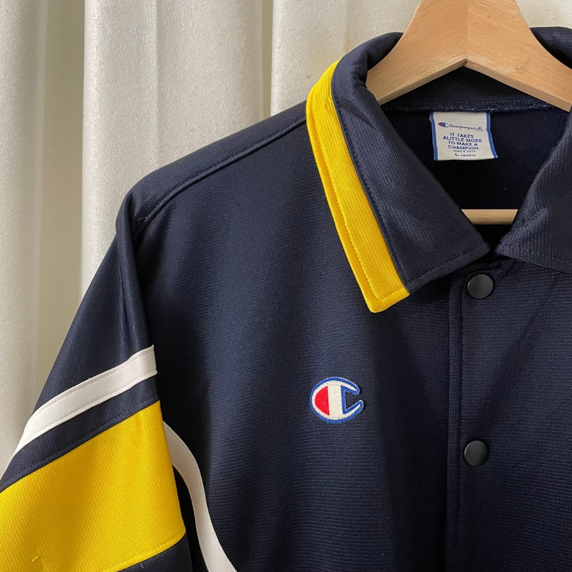 챔피온 옐로우 배색 져지 자켓 상품이미지4