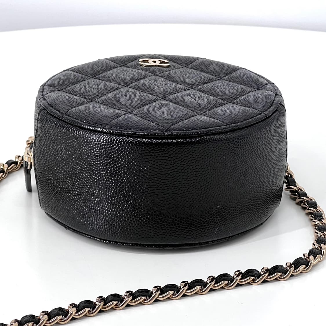 샤넬 캐비어 탬버린 체인 크로스백 블랙 (AP0245) 상품이미지6