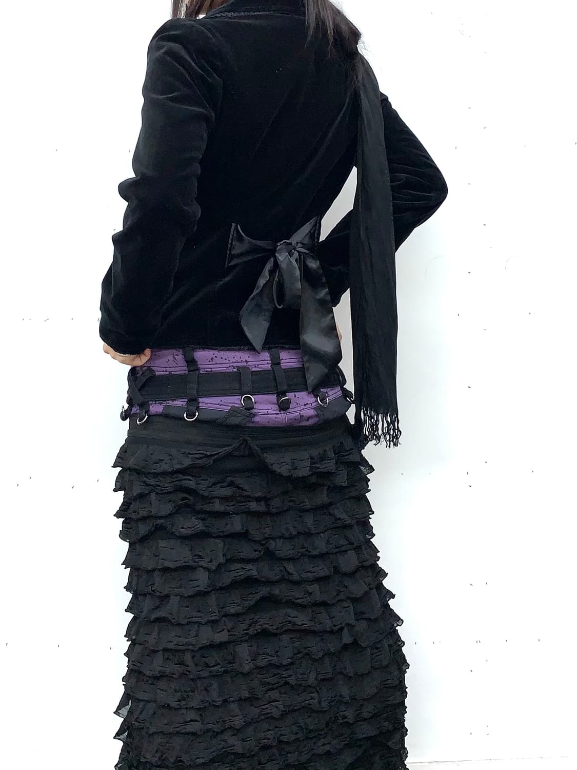 세멘틱디자인 벨벳 버튼 자켓 상품이미지3