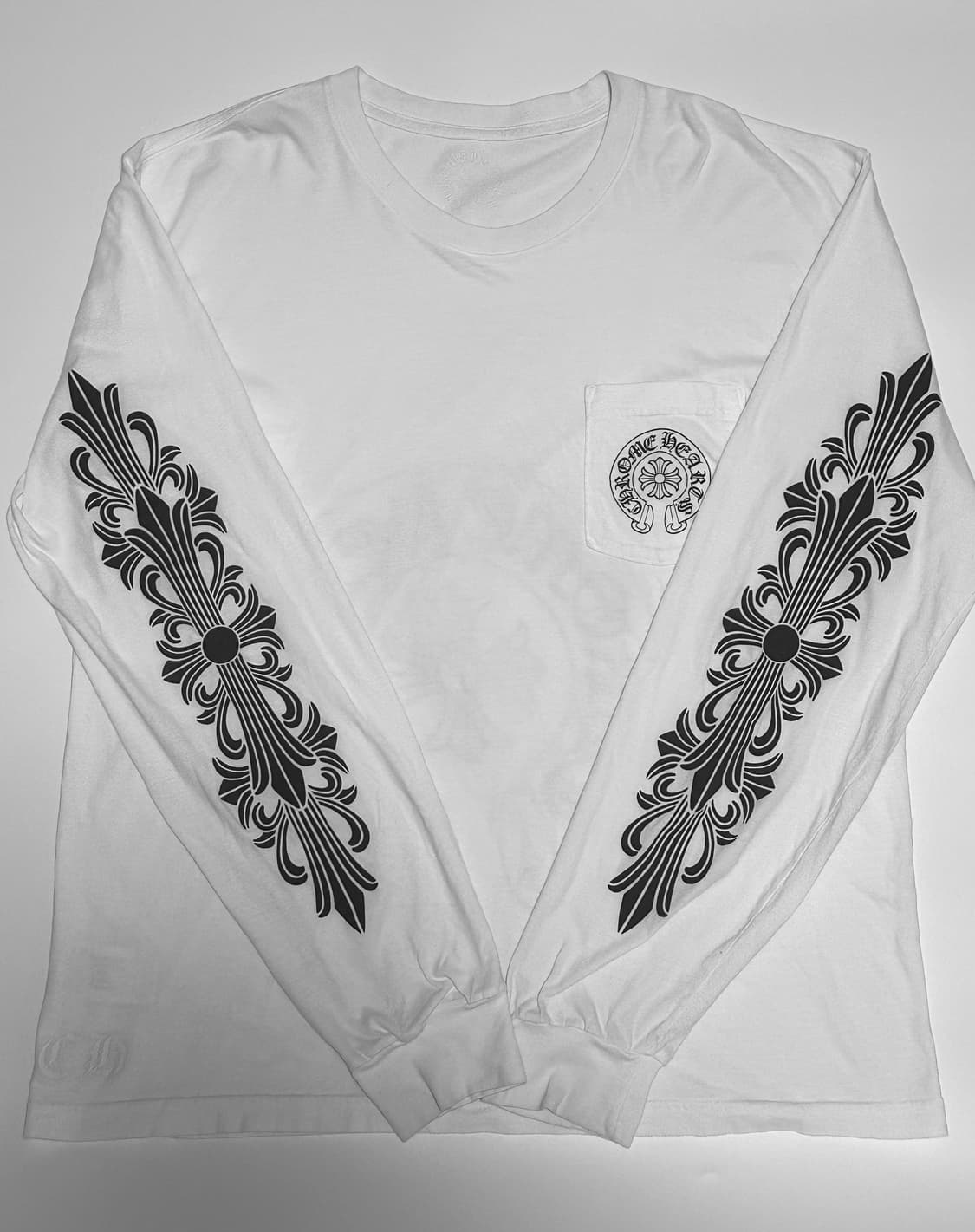 크롬하츠 홀스슈 롱슬리브 화이트 라스베거스 상품이미지1