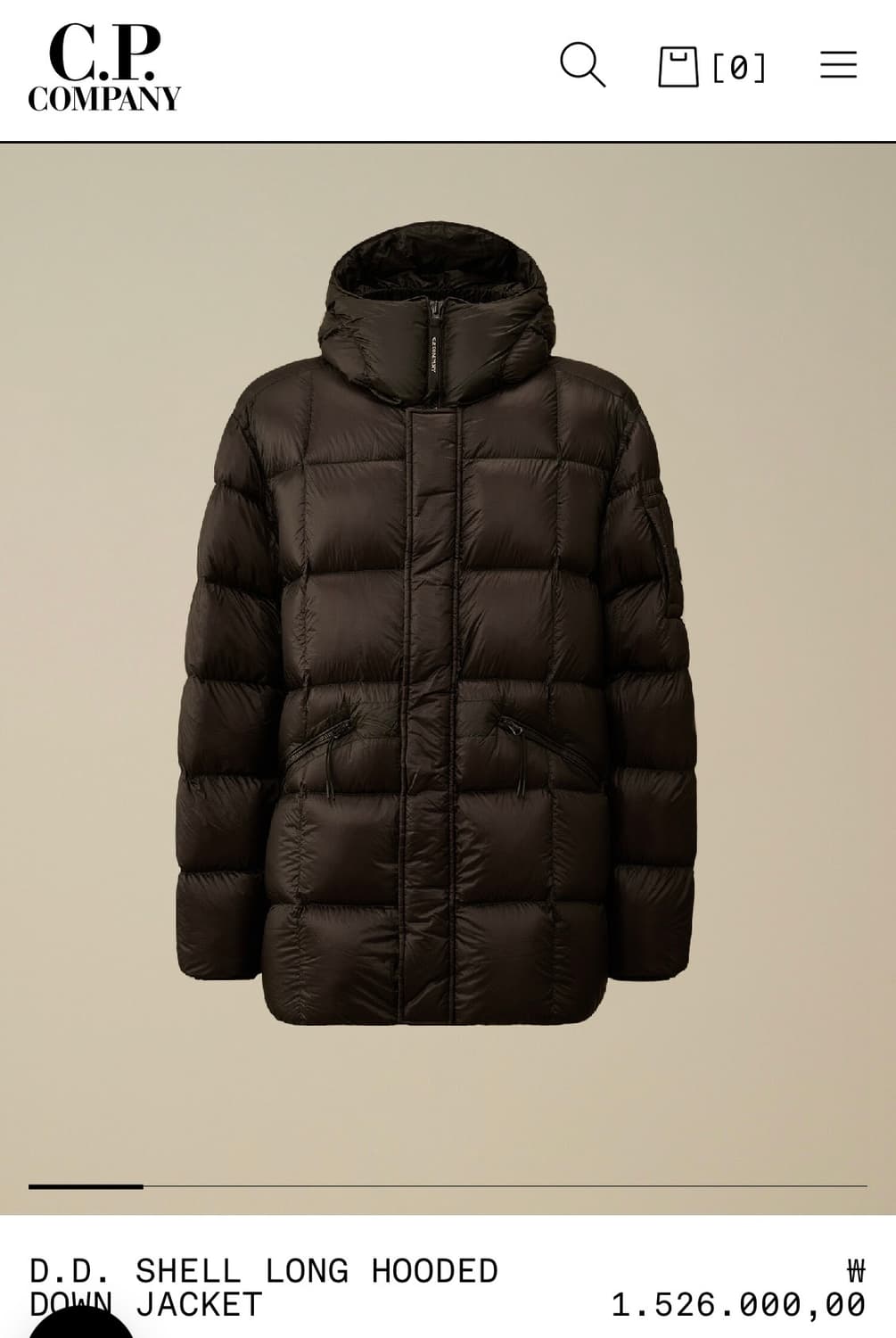 cp컴퍼니 패딩 /블랙 M사이즈  상품이미지2