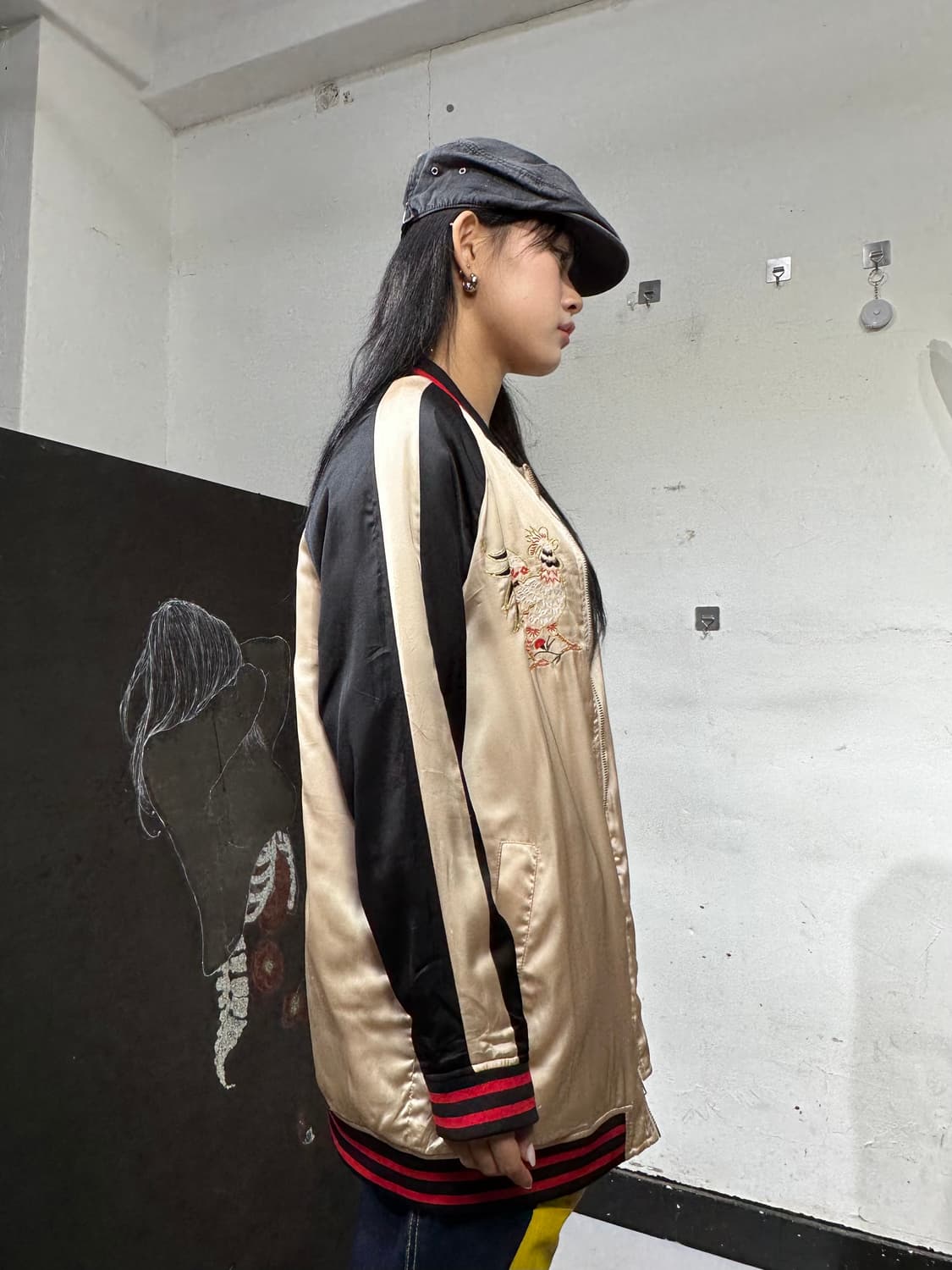 Jpn 일본빈티지 오리엔탈 디빅 베이지 닭 스카잔 자켓 상품이미지5