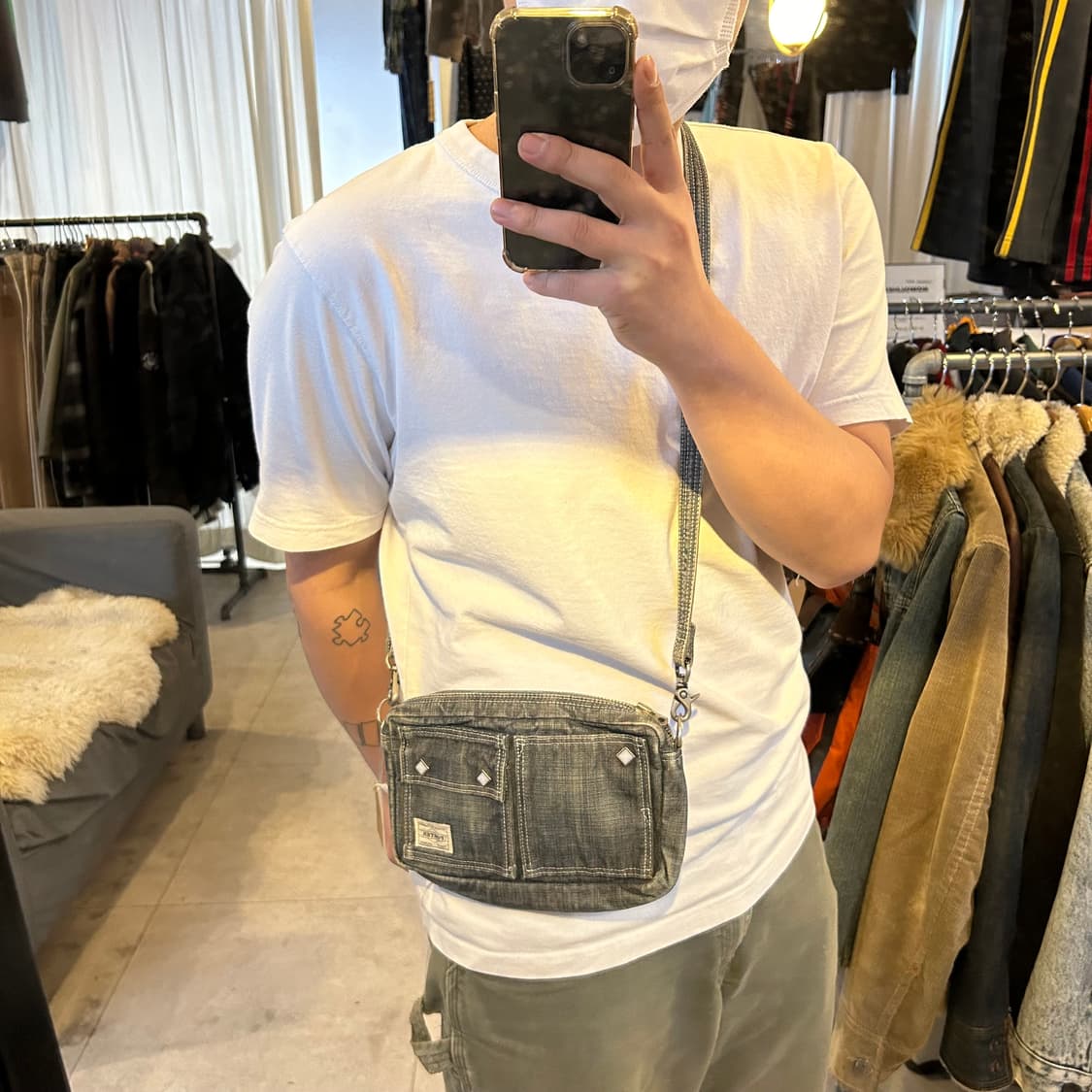 요시다 포터 코튼 데님 크로스백 숄더백 P26 상품이미지9