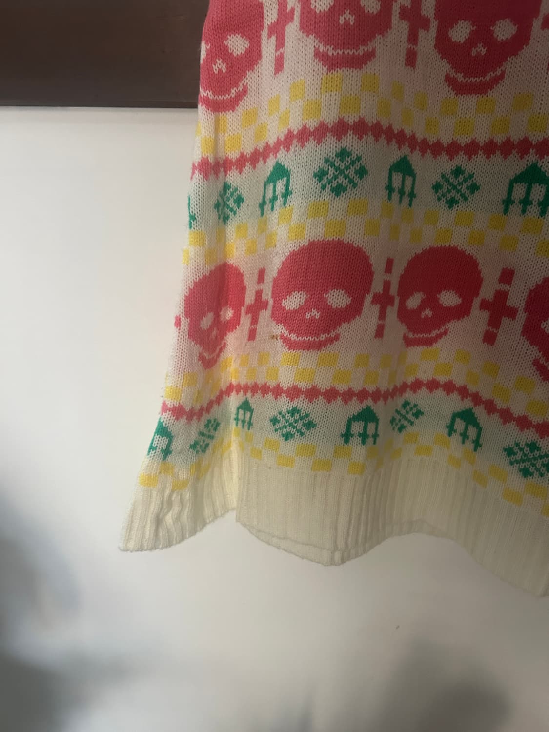 스컬 폼폼 니트원피스  상품이미지5