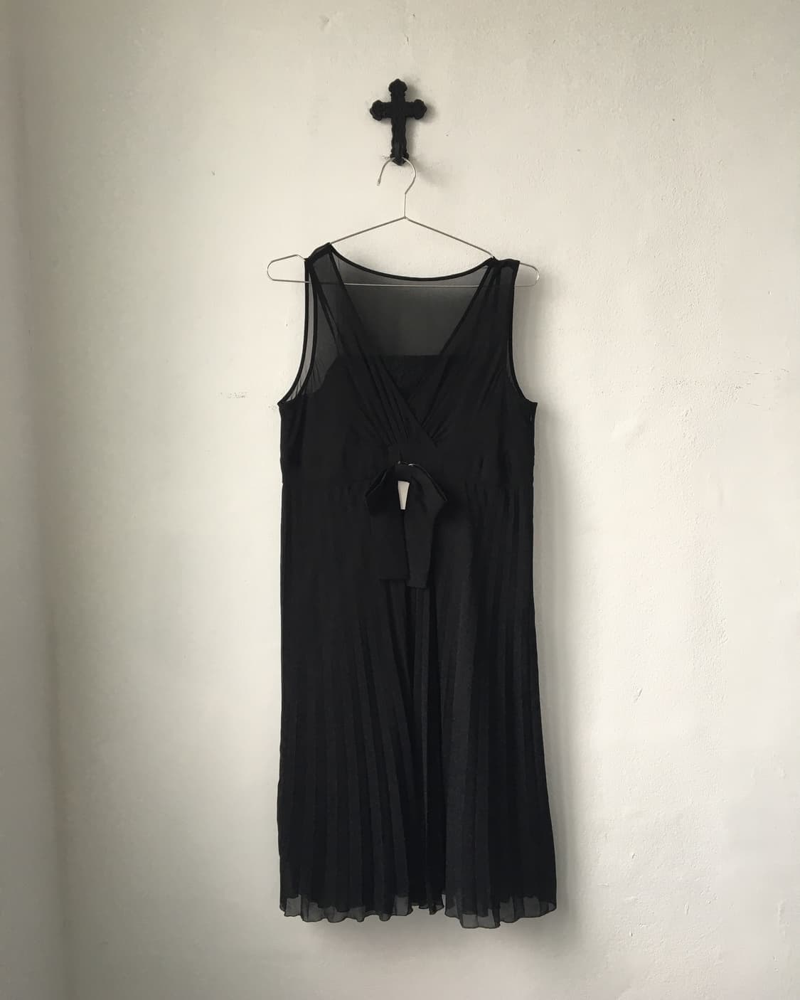 Ribbon point pleats sleeveless onepiece 상품이미지2