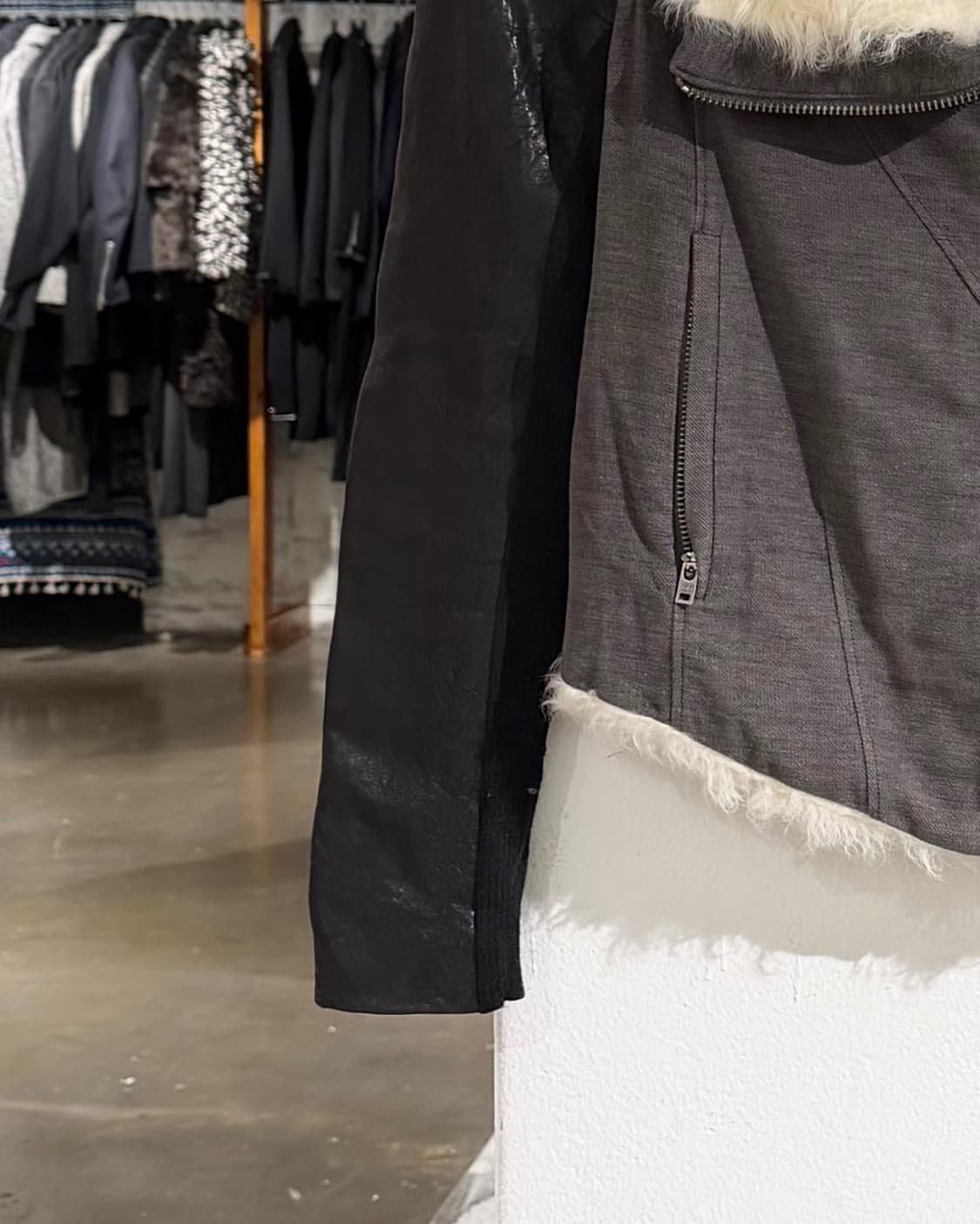 헬무트랭 그레이 램스킨 레더 시어링 퍼 자켓 상품이미지5