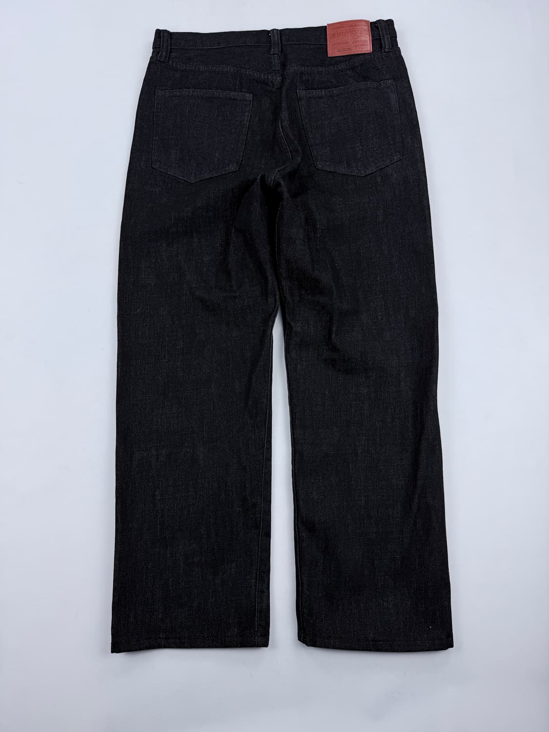 아웃스탠딩 40S SELVEDGE STRAIGHT PANTS  블랙 상품이미지6