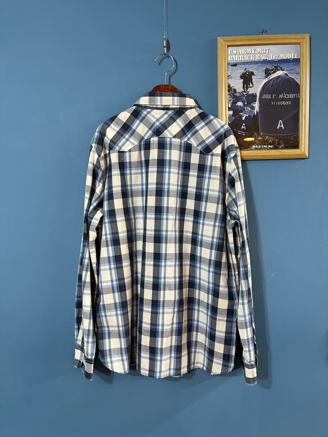 00‘s Levis Check Western  shirt. 상품이미지9