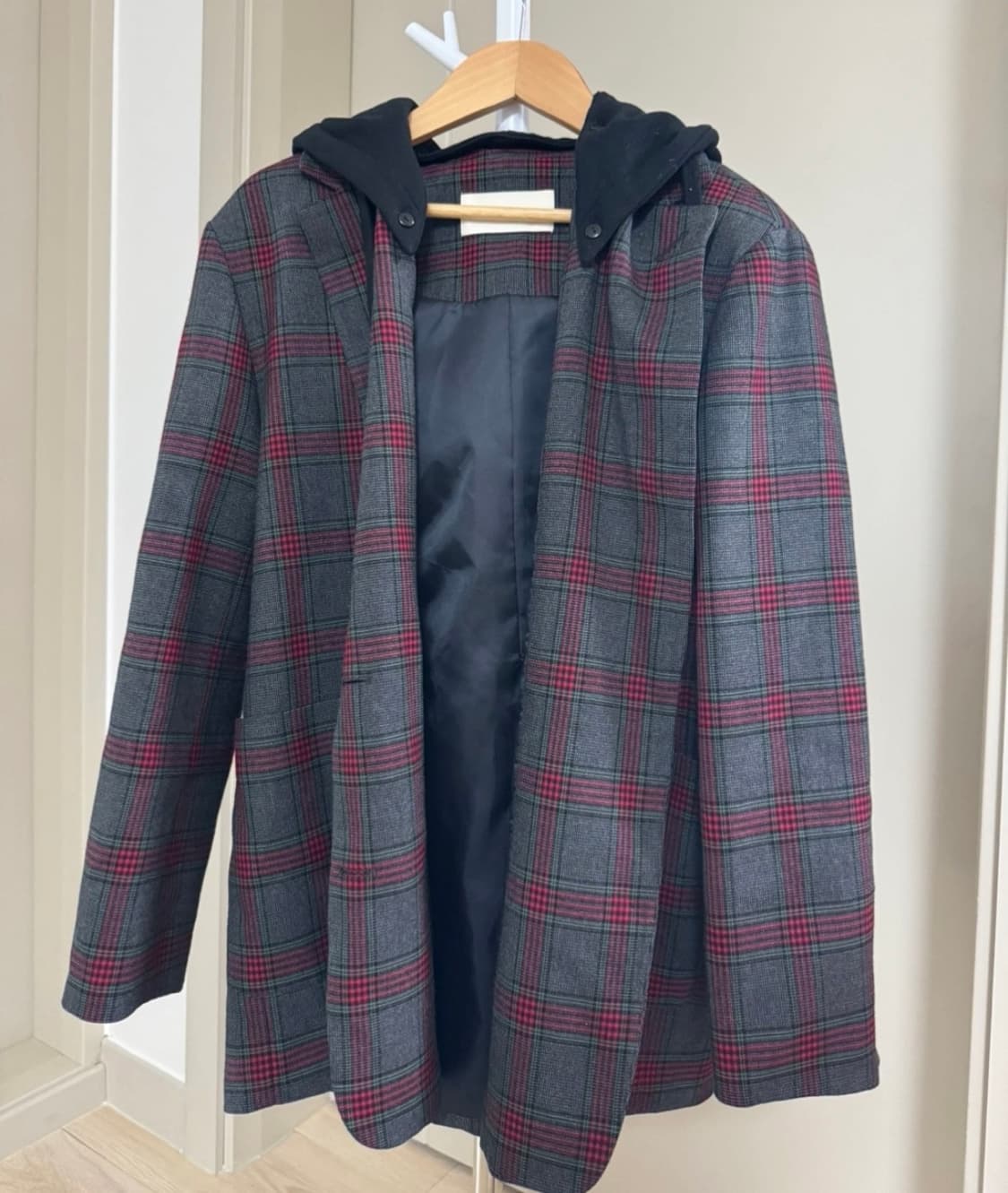 앳코너 체크 후드 자켓 상품이미지2