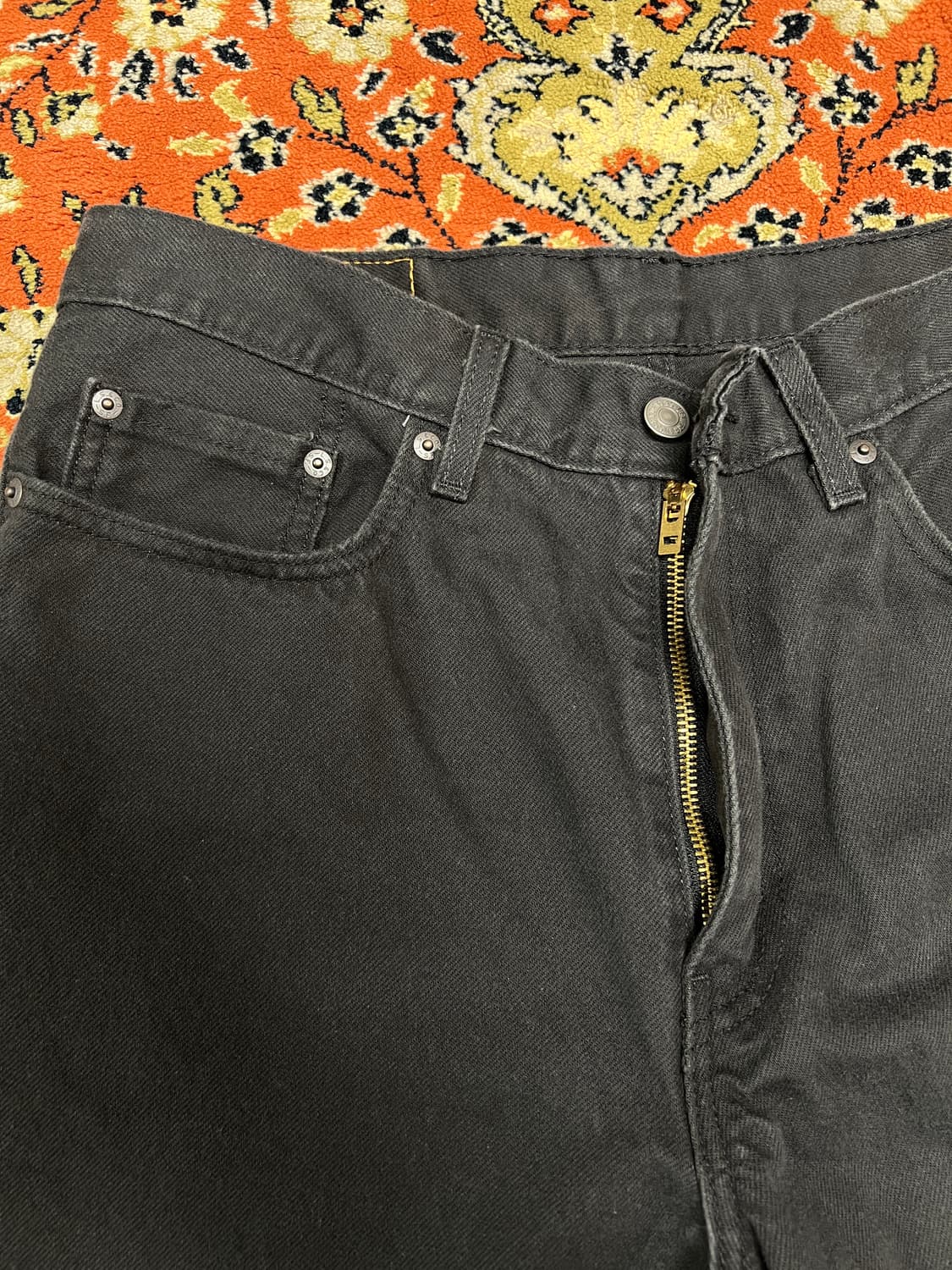 [32] 리바이스 빈티지 578 워시드 블랙 흑청 데님팬츠 상품이미지3