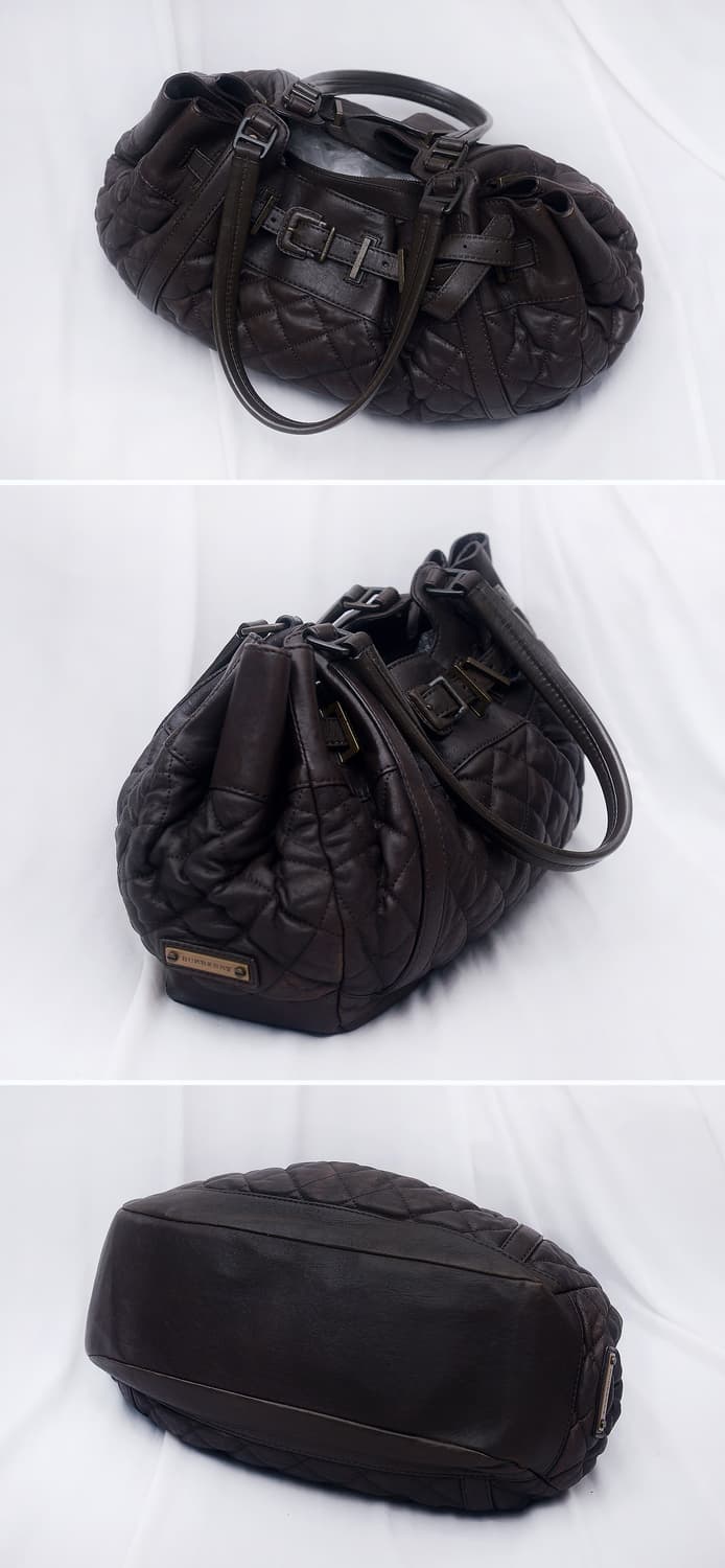 버버리 비튼 퀼팅 램스킨 벨티드 레더 빅호보백 (토트.숄더)ㅠ 상품이미지4
