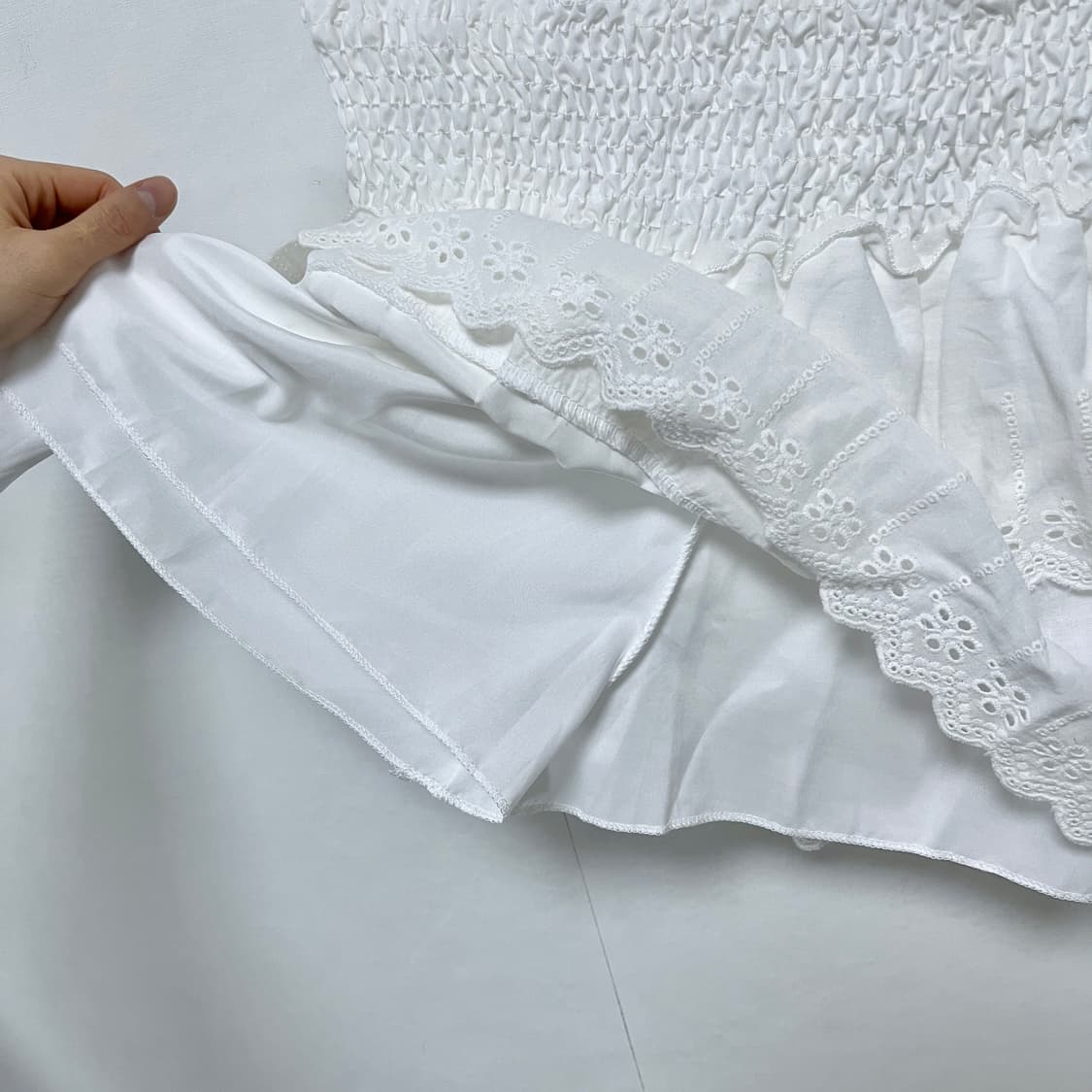 (새상품)에이블리 소프티 레이스 프릴 스커트 상품이미지6