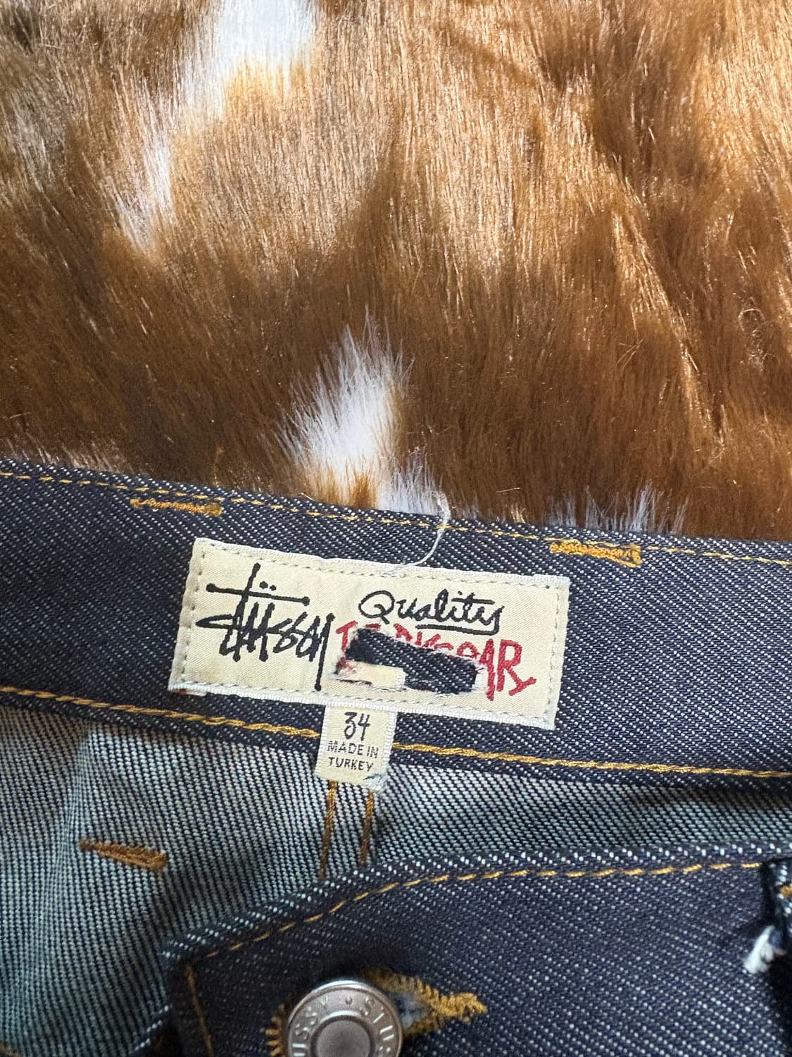 스투시 워크기어 카팬터 데님 34 플레이보이카티 착용 상품이미지3