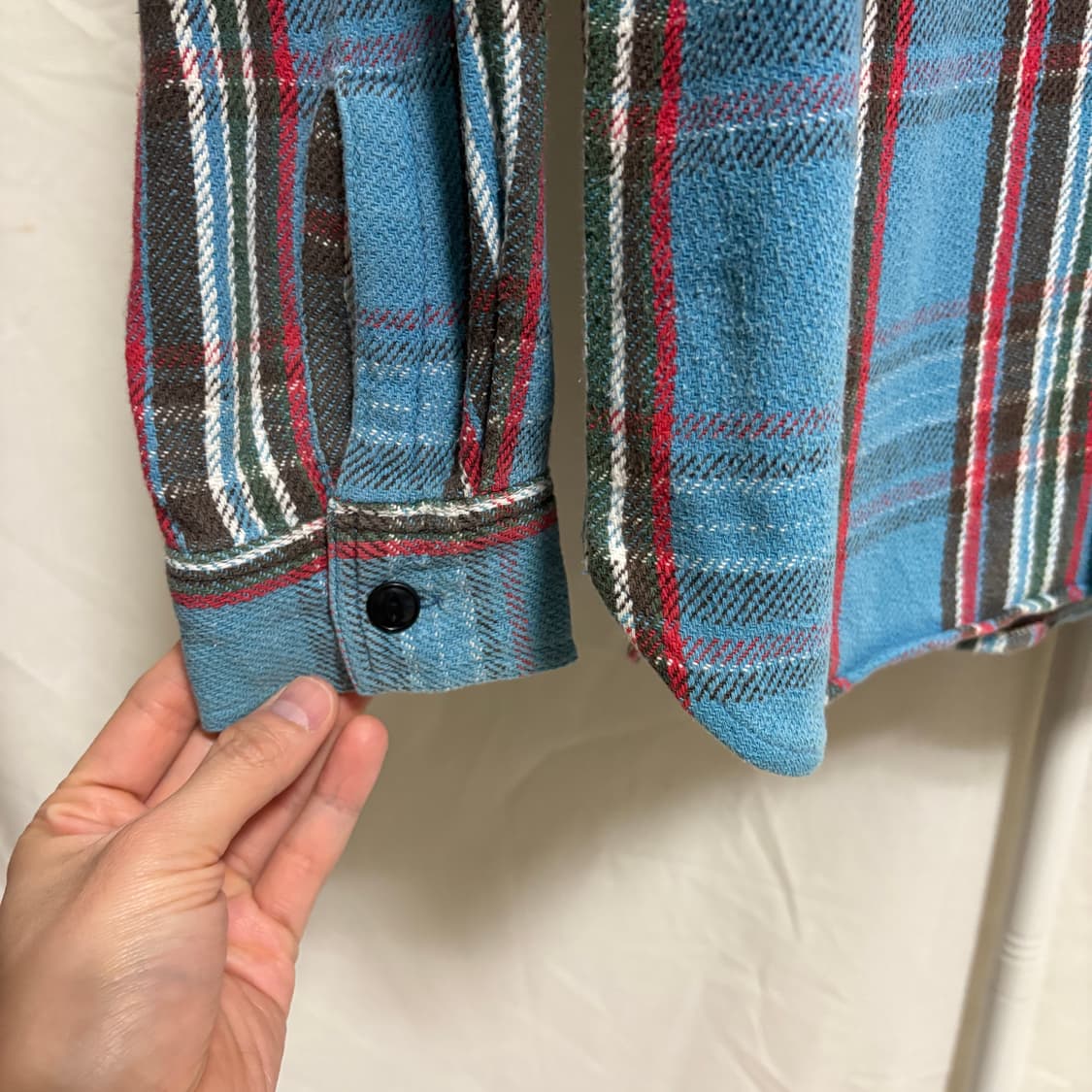 슈가케인 플란넬 워크셔츠 / 블루, M 상품이미지6