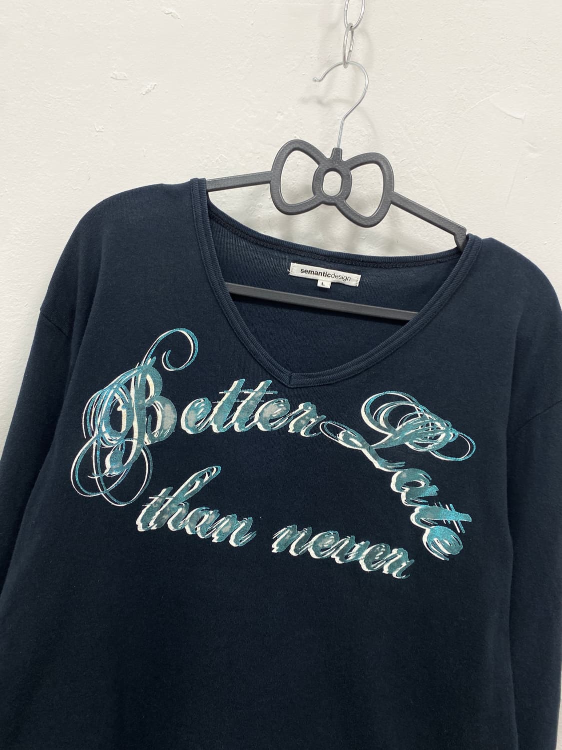 [SEMANTIC] y2k 펑크 레터링 롱슬리브 상품이미지6