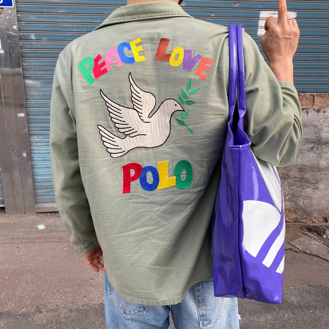 폴로 PEACE LOVE 피죤 퍼티그 자켓 M 상품이미지1