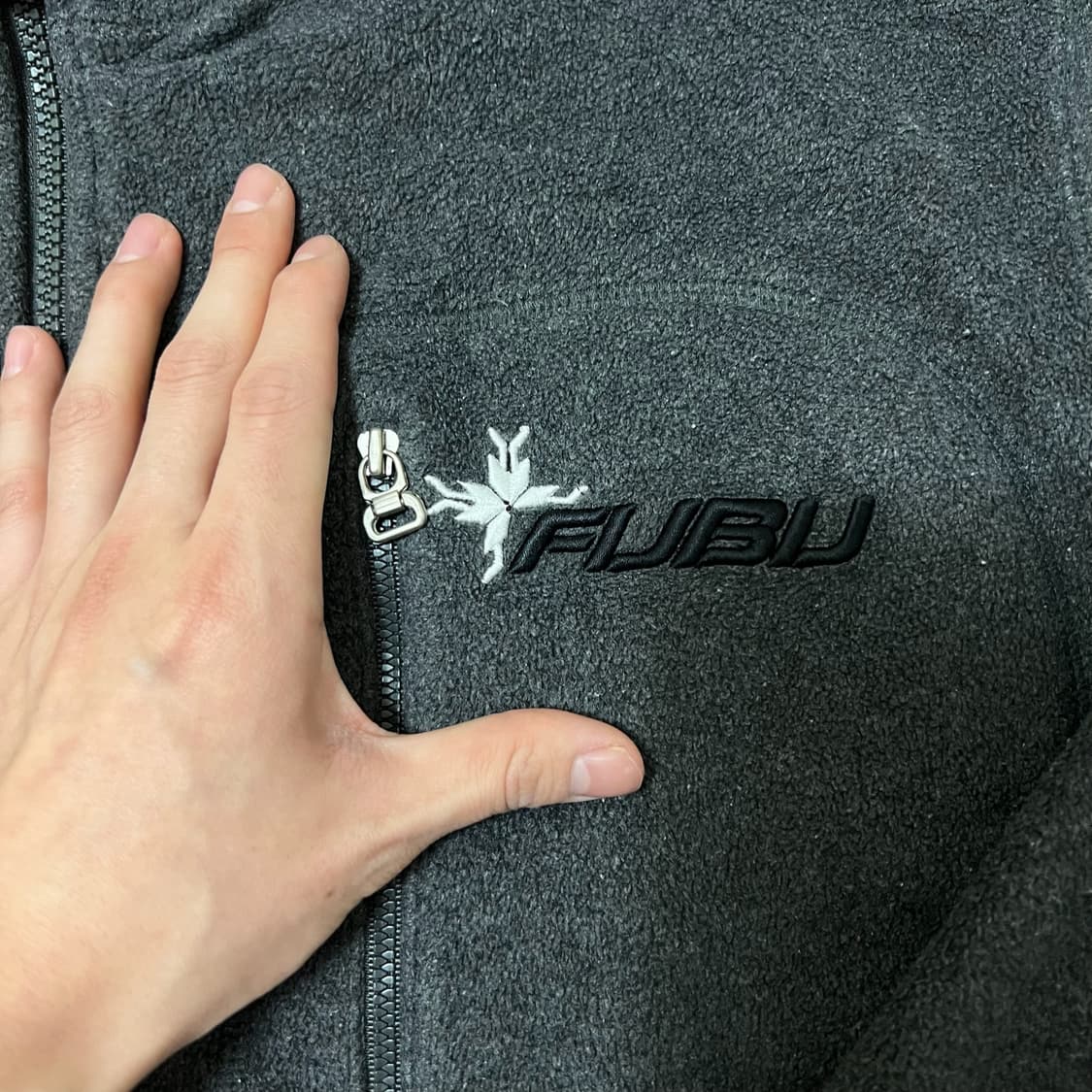 푸부 올드스쿨 로고 후리스 자켓 M/95  상품이미지5