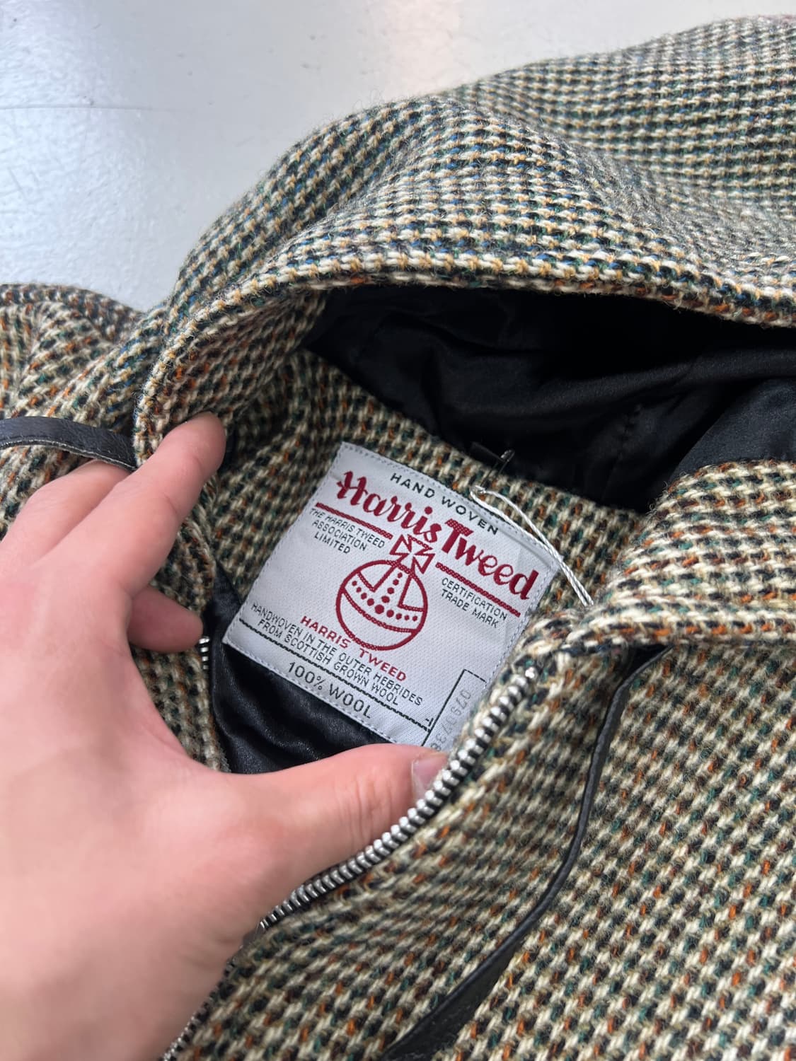 해리스트위드 후드집업 자켓 상품이미지2