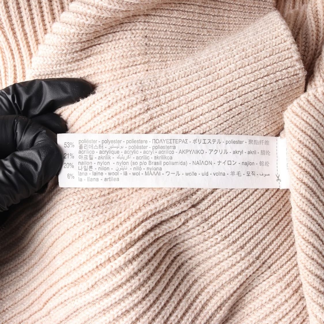 ZARA 베이지 하프 집업 골지 니트 스웨터 XL 상품이미지6