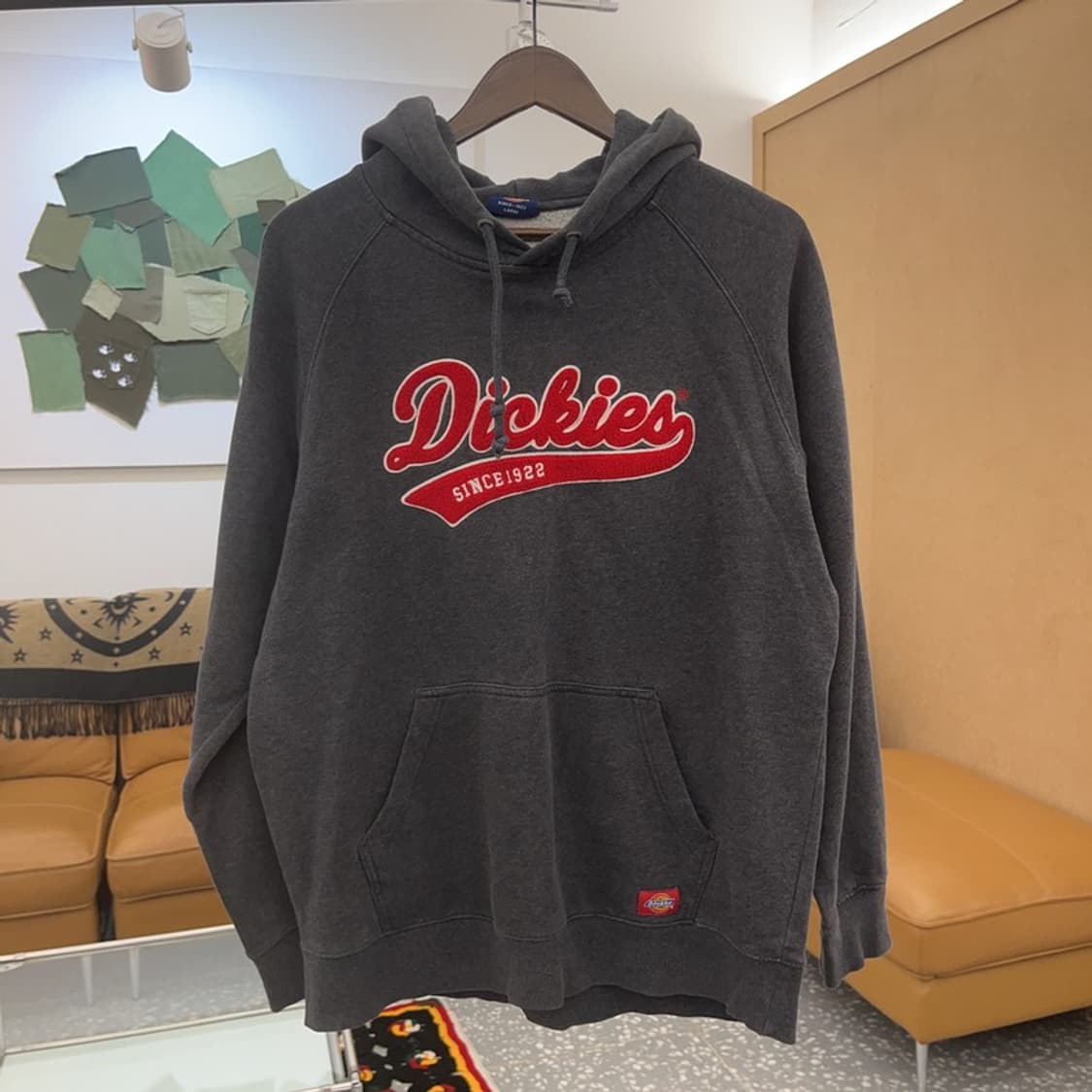 디키즈 올드스쿨 레트로 빅로고 기모 후드티 L C06861 상품이미지2