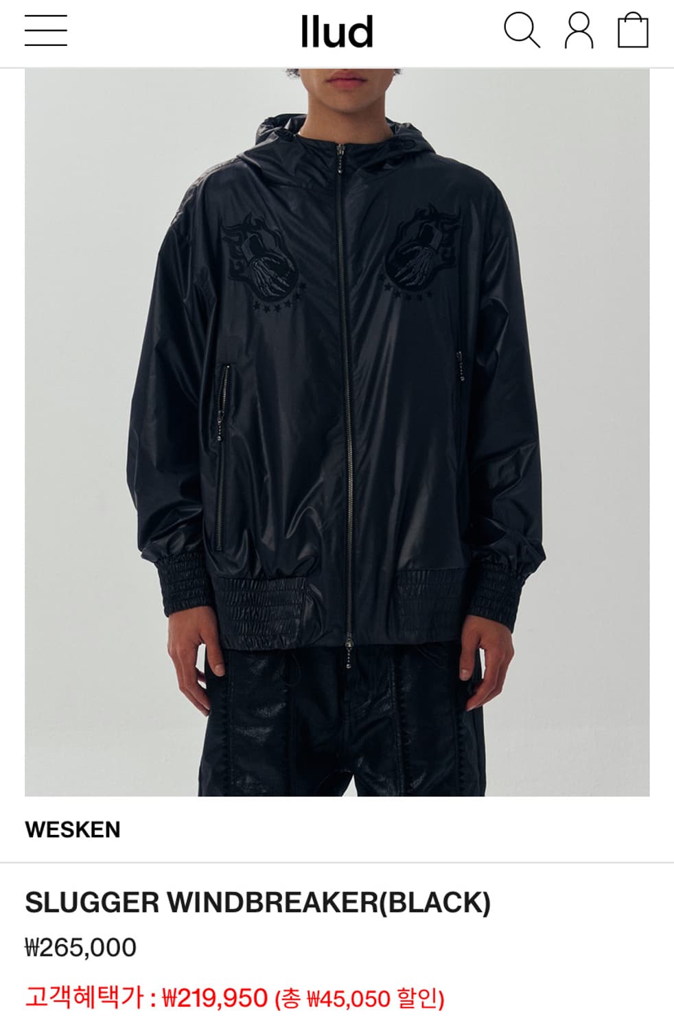 [1size] wesken 윈드브레이커 바람막이 상품이미지1