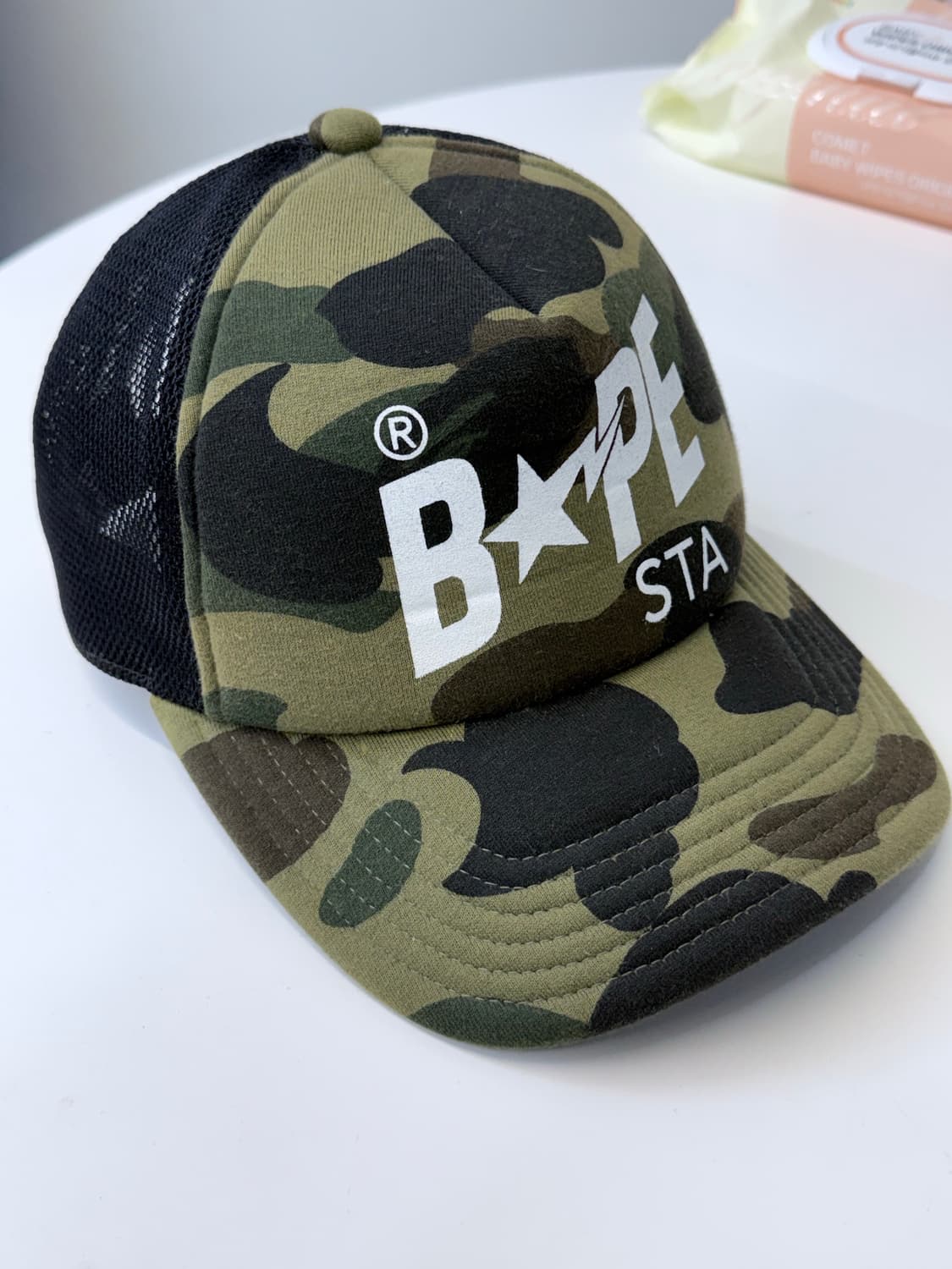 베이프(BAPE) 1ST 카모 베이프 스타 메쉬 캡 상품이미지1