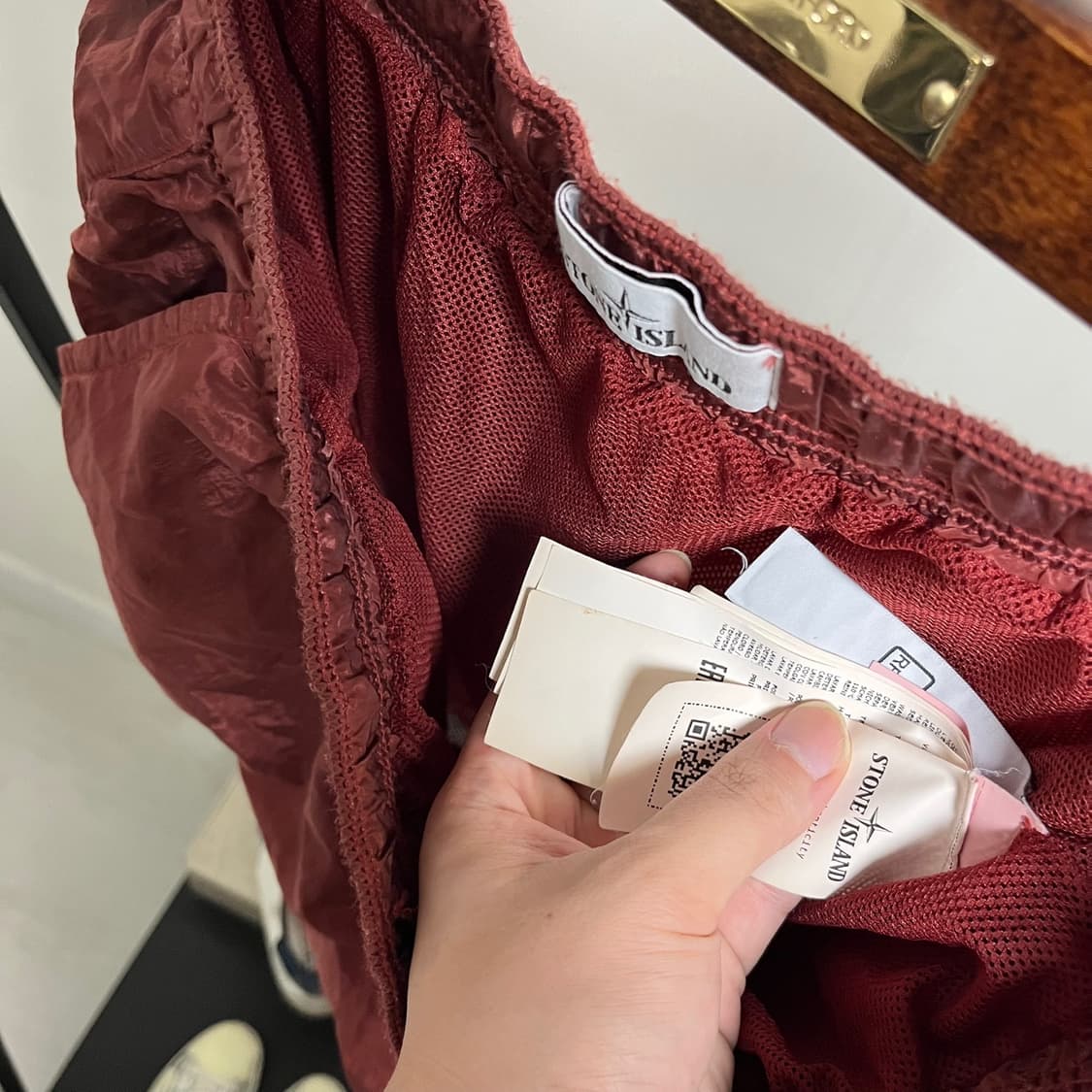정품 M) 스톤아일랜드 메탈 나일론 브릭 스윔쇼트 반바지 상품이미지3