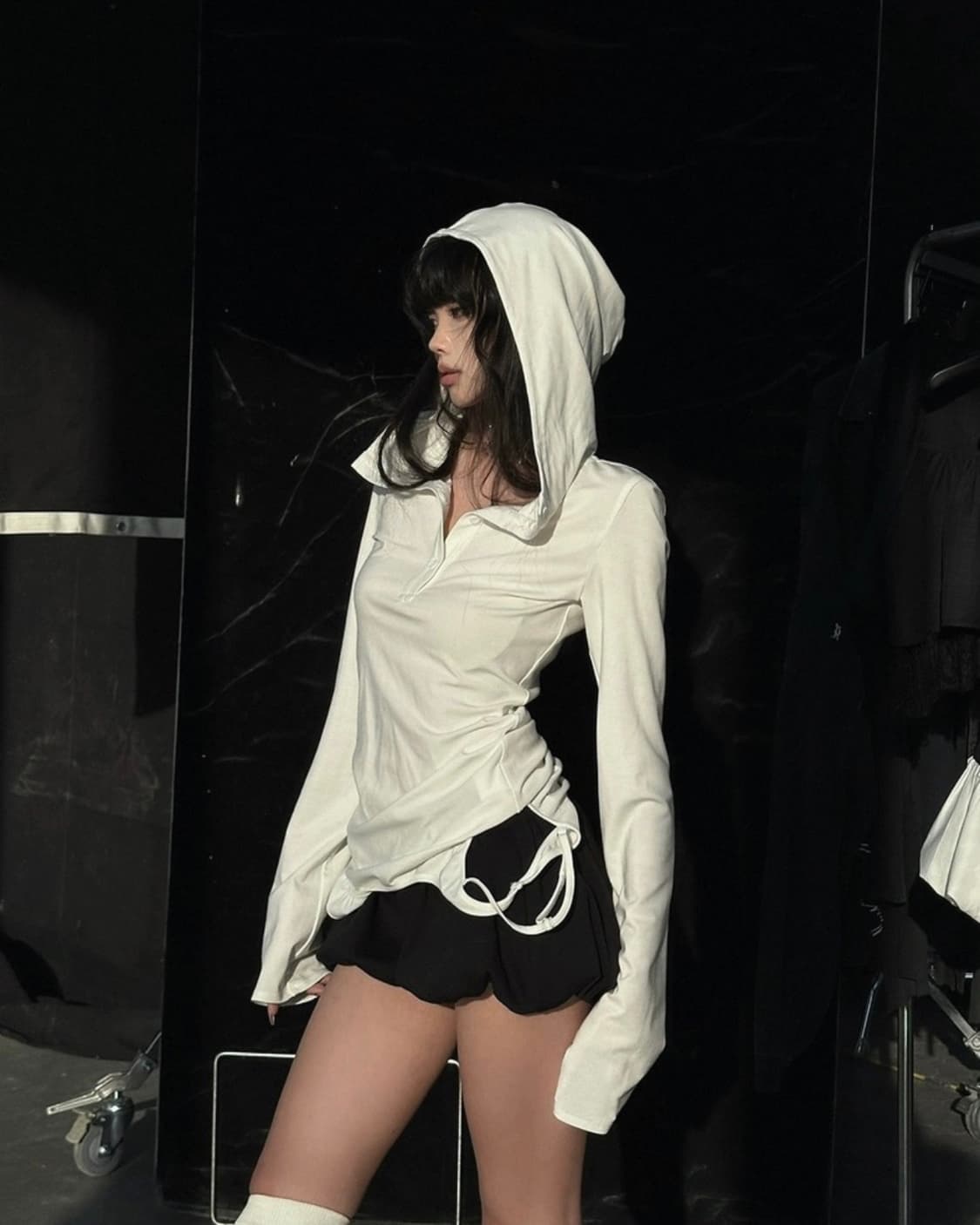 white detail hood t-shirt 상품이미지7