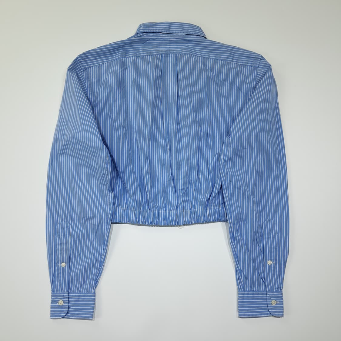 CL749 폴로 리메이크 블루 스트라이프 크롭 집업 셔츠 상품이미지5