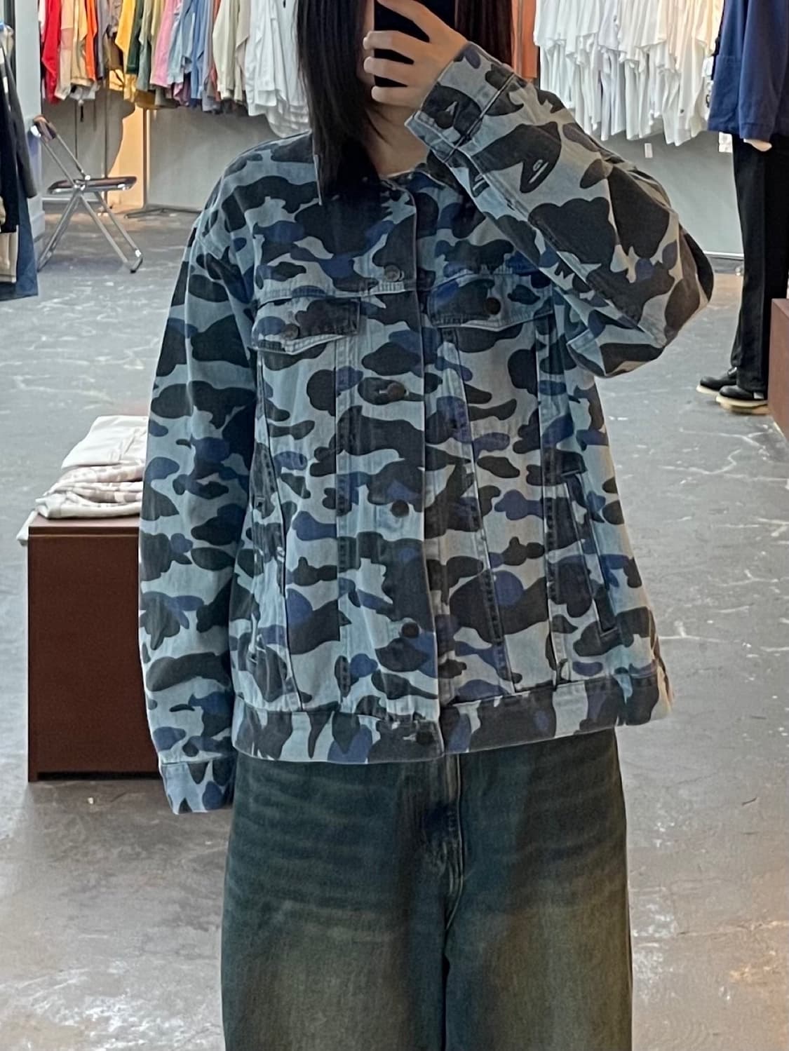 베이프 블루 카모데님 자켓 H1414 상품이미지1