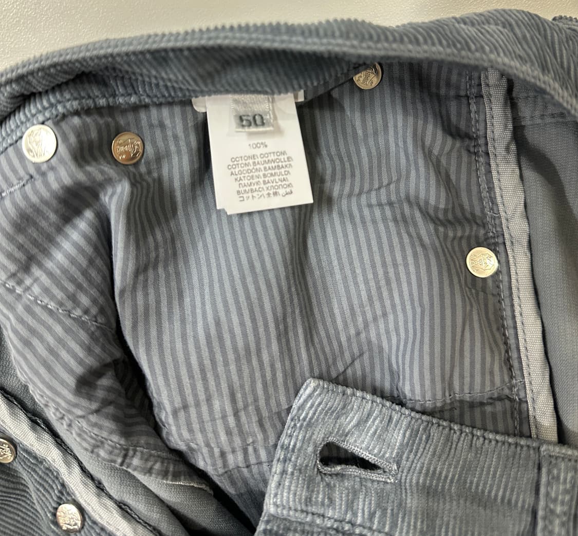 브루넬로 쿠치넬리 이탈리안핏 코듀로이 아주르 블루 팬츠 상품이미지9