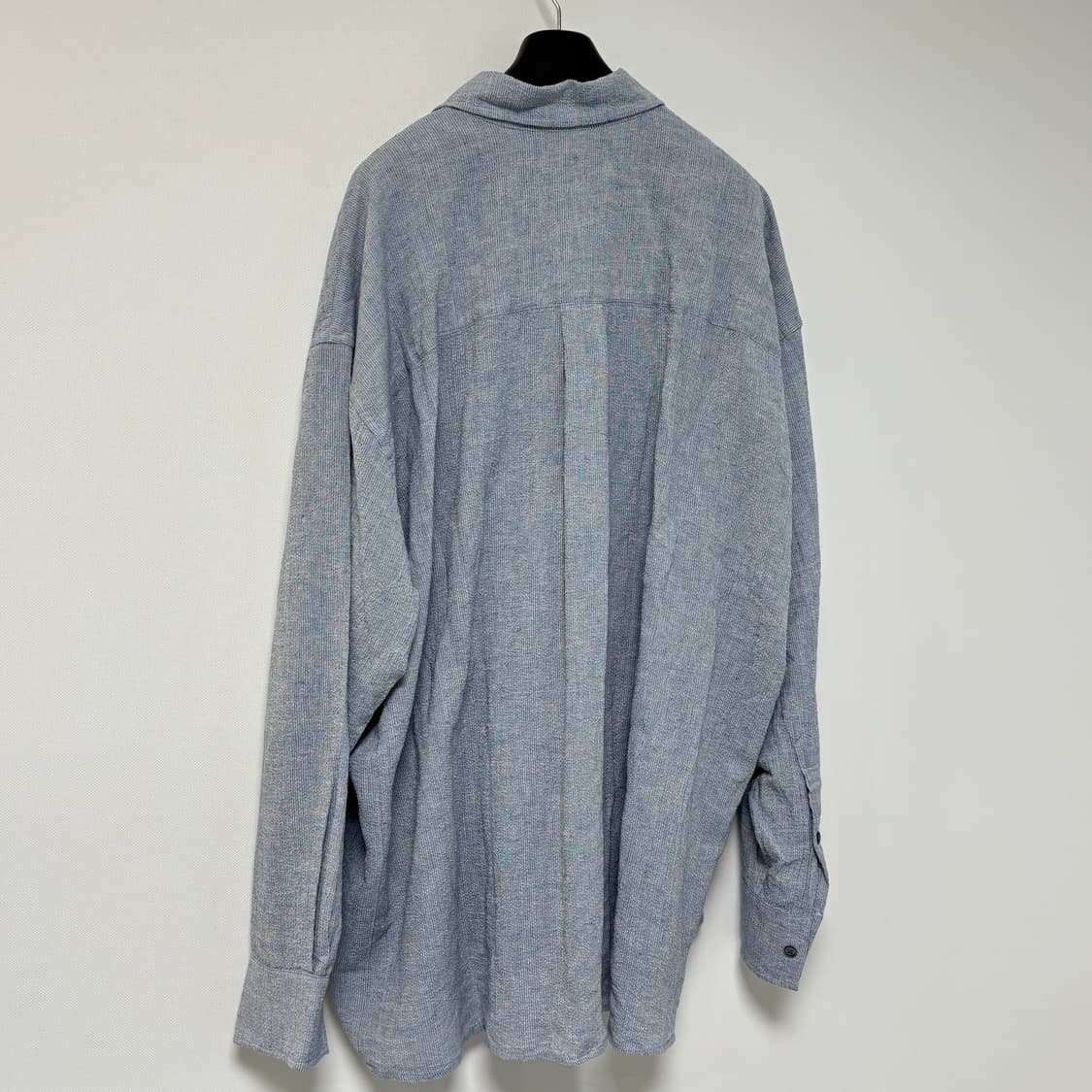 아워레가시 보로우드 BD 셔츠 벌링턴 시어서커 미드 블루 상품이미지5