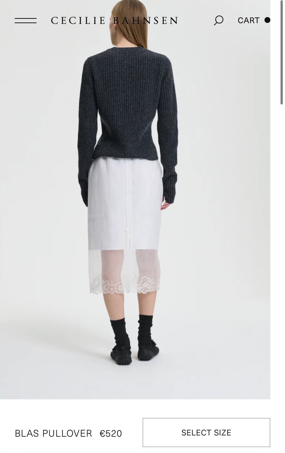 [S,M]세실리에 반센 BLAS PULLOVER 니트/다크 그레이 상품이미지2