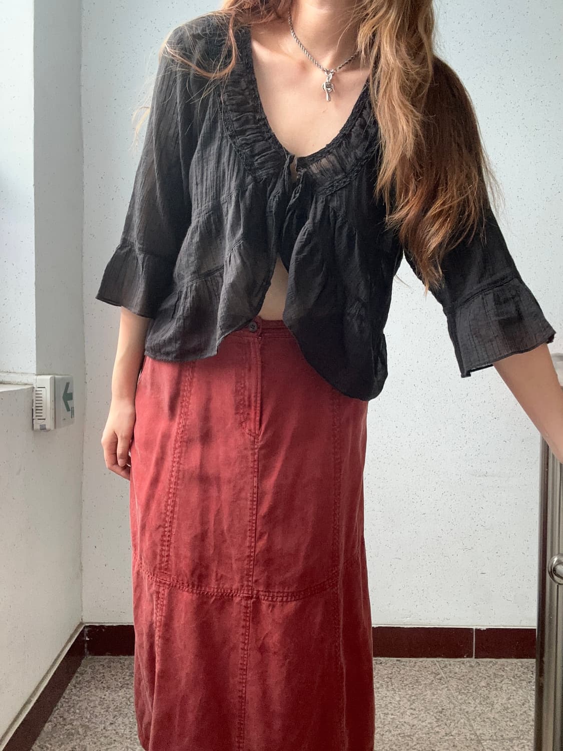 블랙 볼레로 블라우스 가디건 상품이미지6