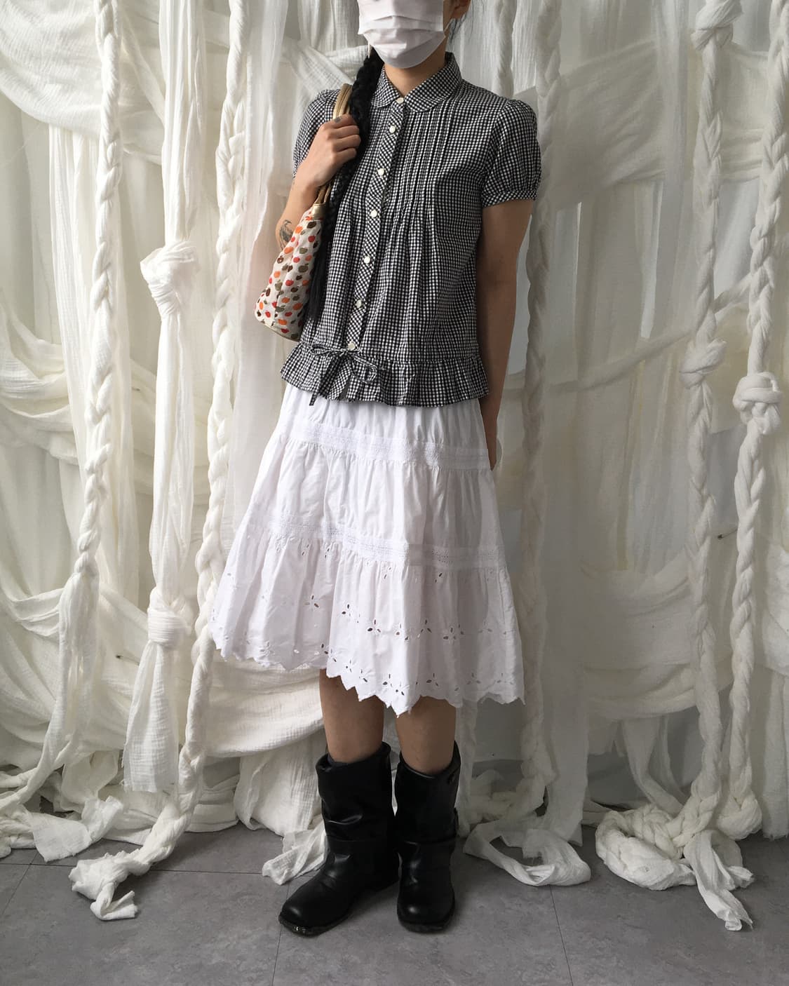 check pattern blouse 상품이미지7