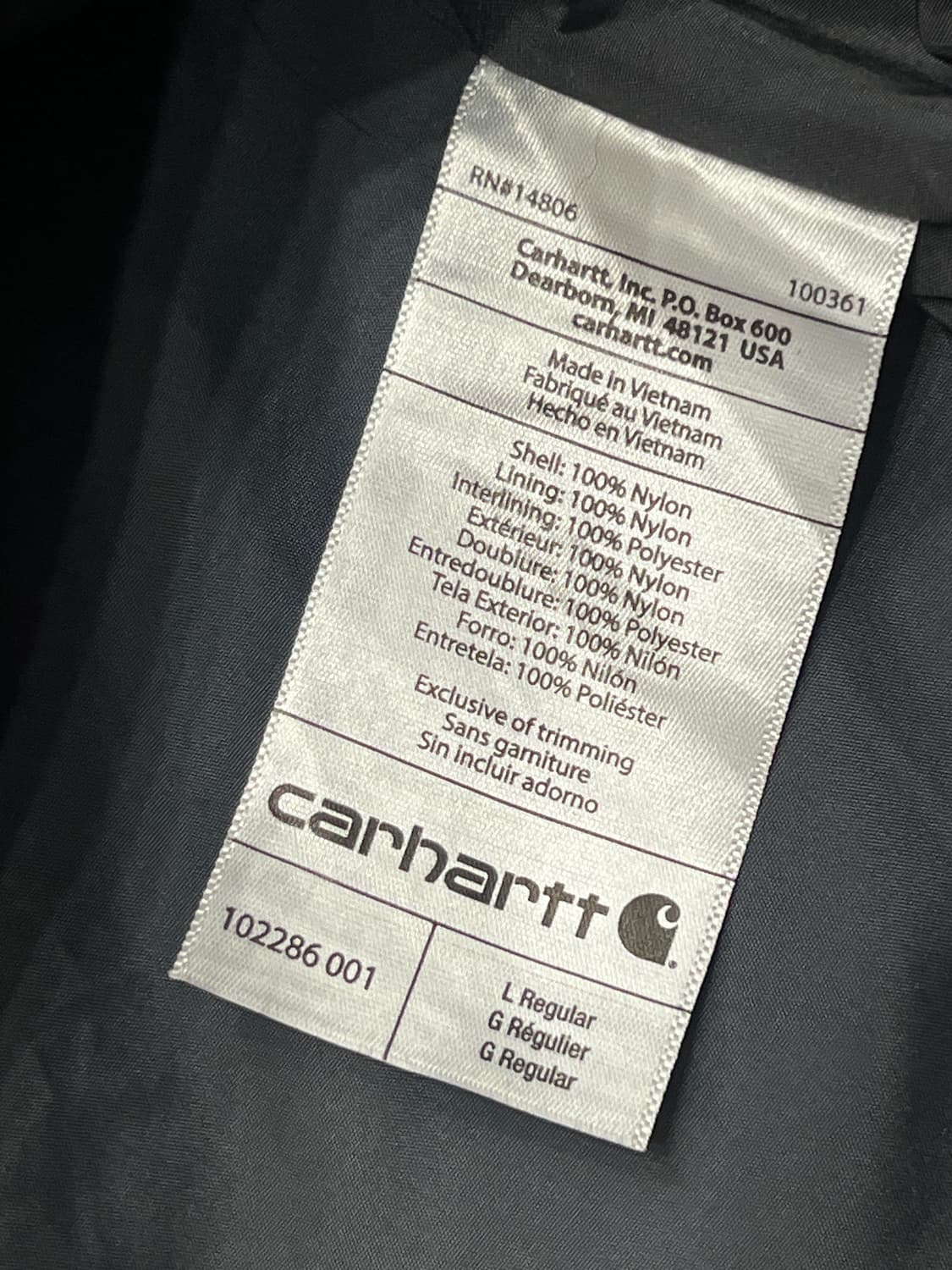 칼하트 길리엄 경량패딩 베스트 레인디펜더 상품이미지8