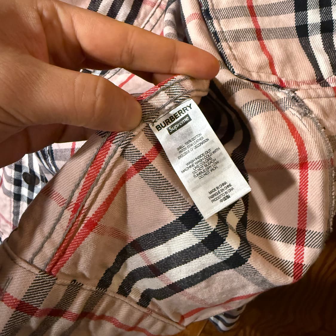 버버리 x 슈프림 콜라보(슈버리) 트러커 자켓 판매 합니다. 상품이미지10