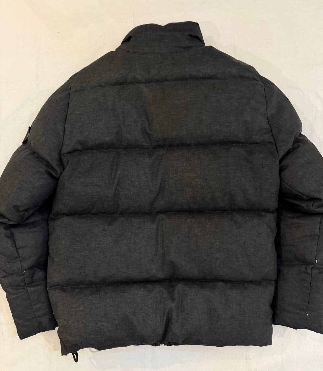 스톤아일랜드 20fw 쉐도우프로젝트 린넨 패딩 블랙 상품이미지3